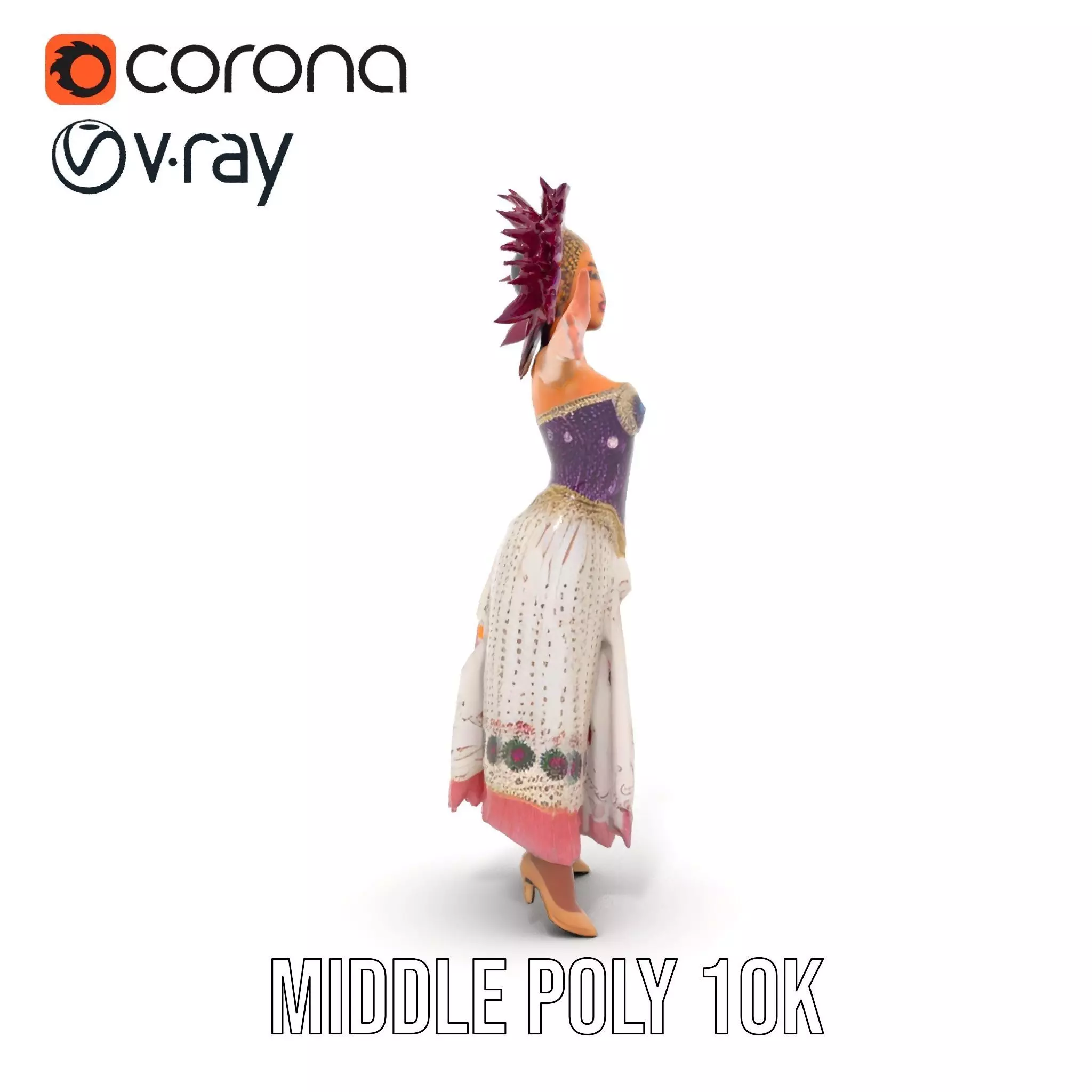 Regal Carnival Attire model pack Low-poly 3D model_13