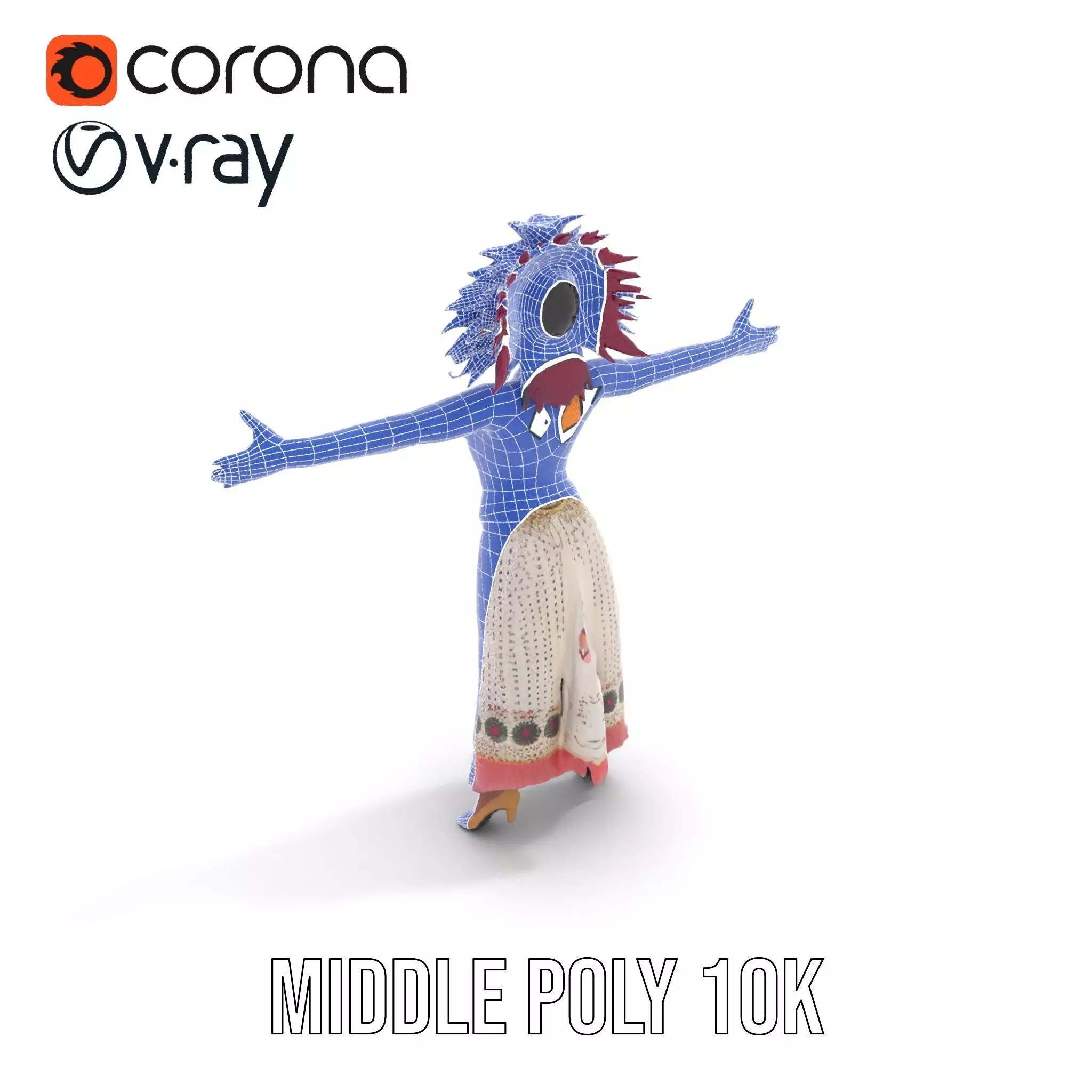 Regal Carnival Attire model pack Low-poly 3D model_29