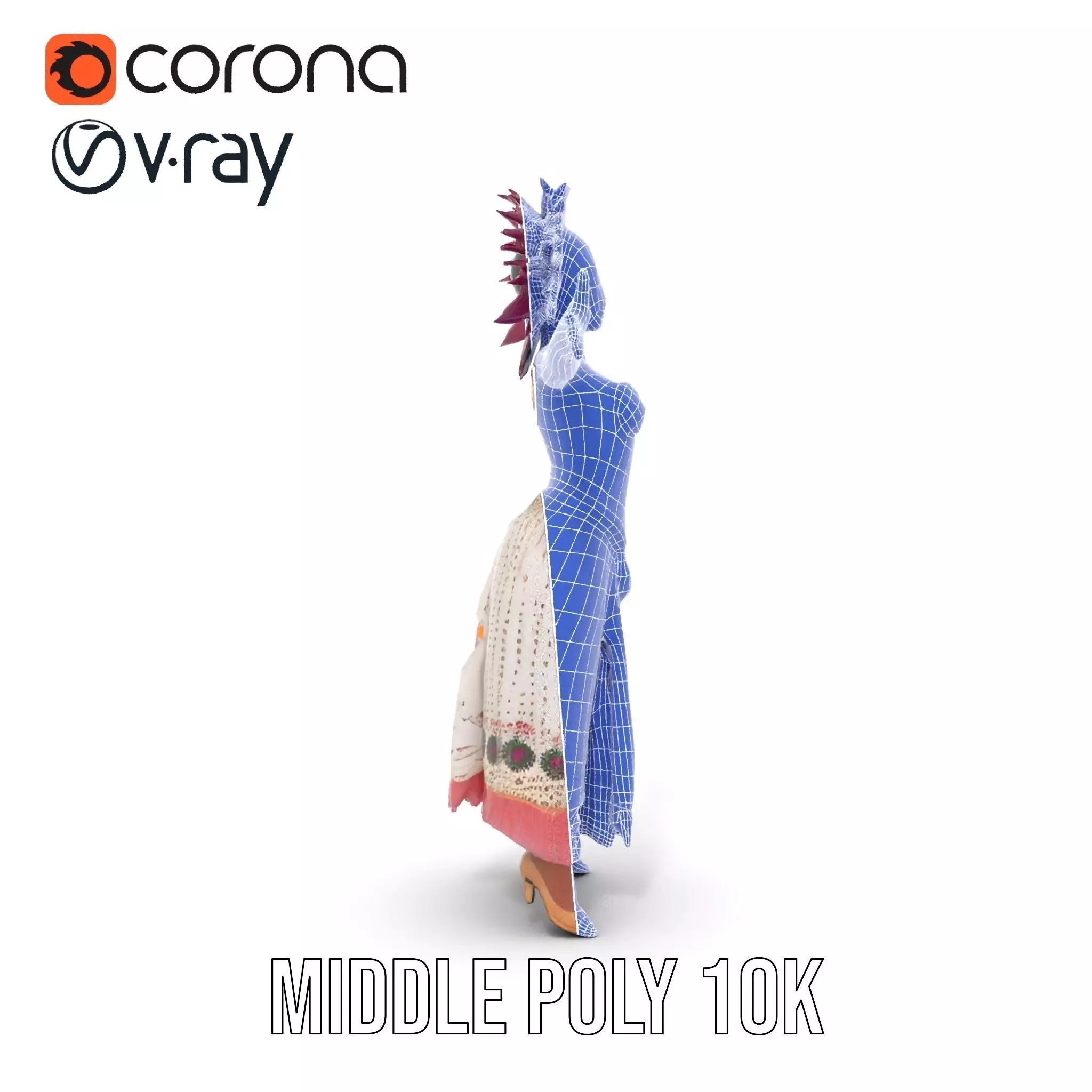 Regal Carnival Attire model pack Low-poly 3D model_19