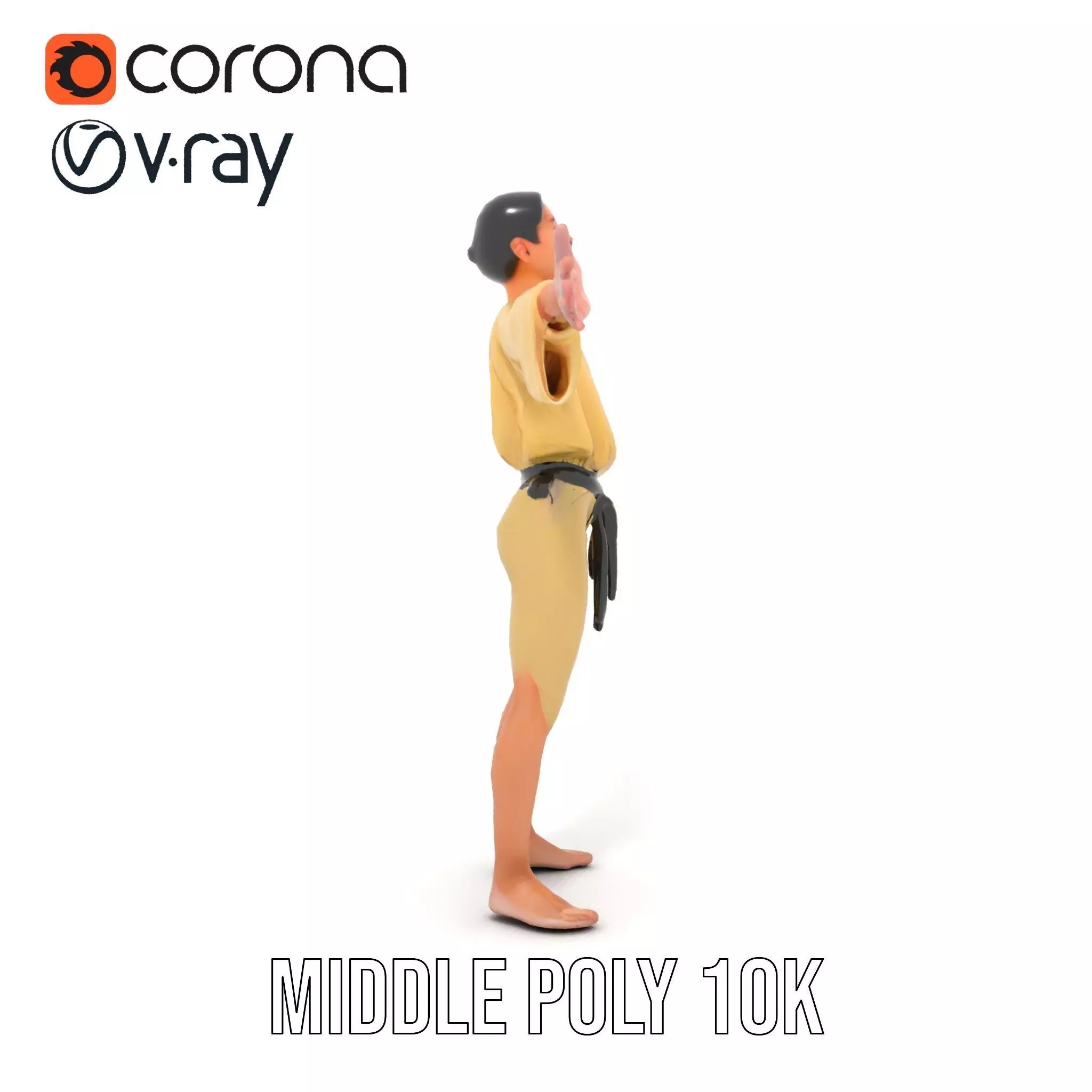 Karate Gi Enthusiast model pack Low-poly 3D model_13