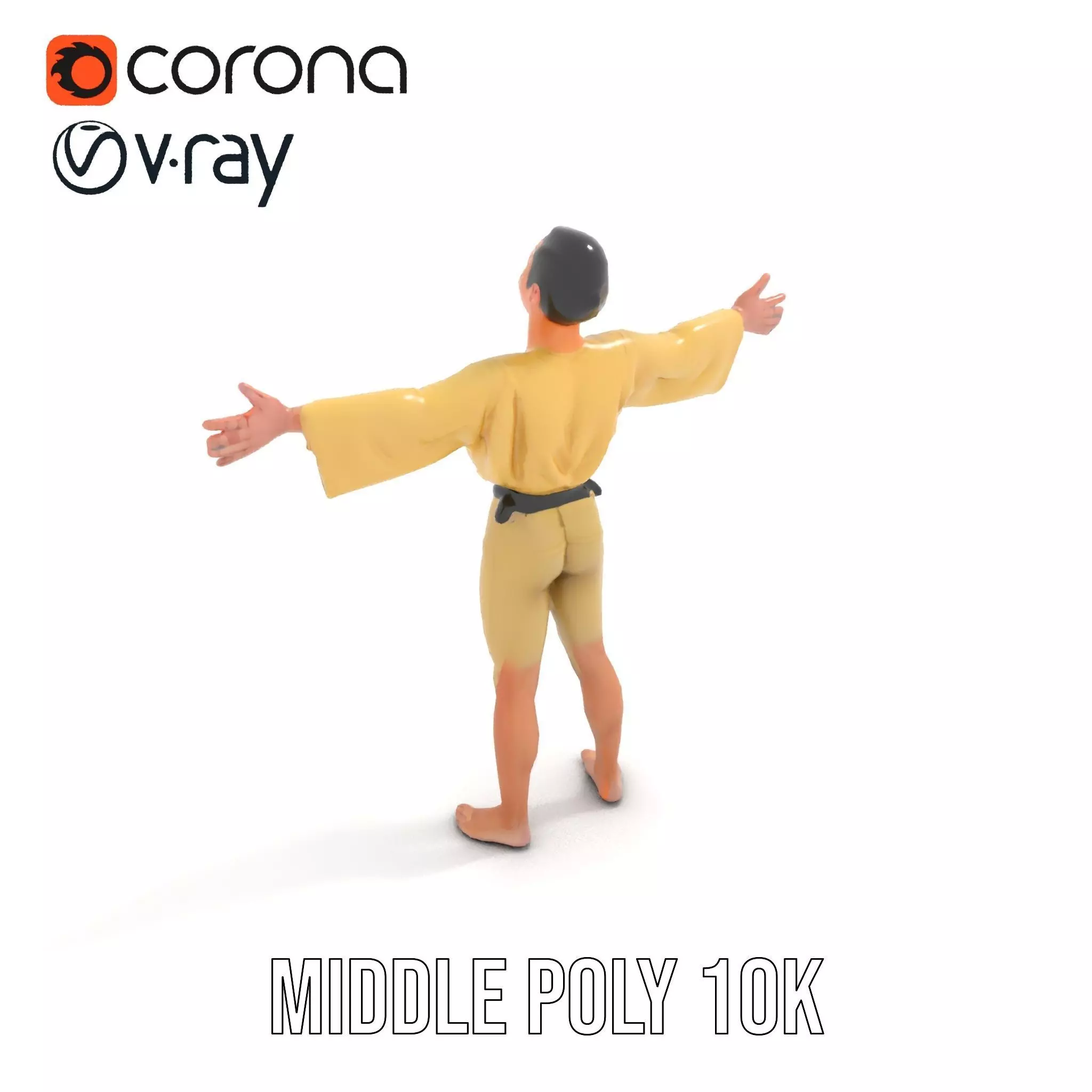 Karate Gi Enthusiast model pack Low-poly 3D model_5