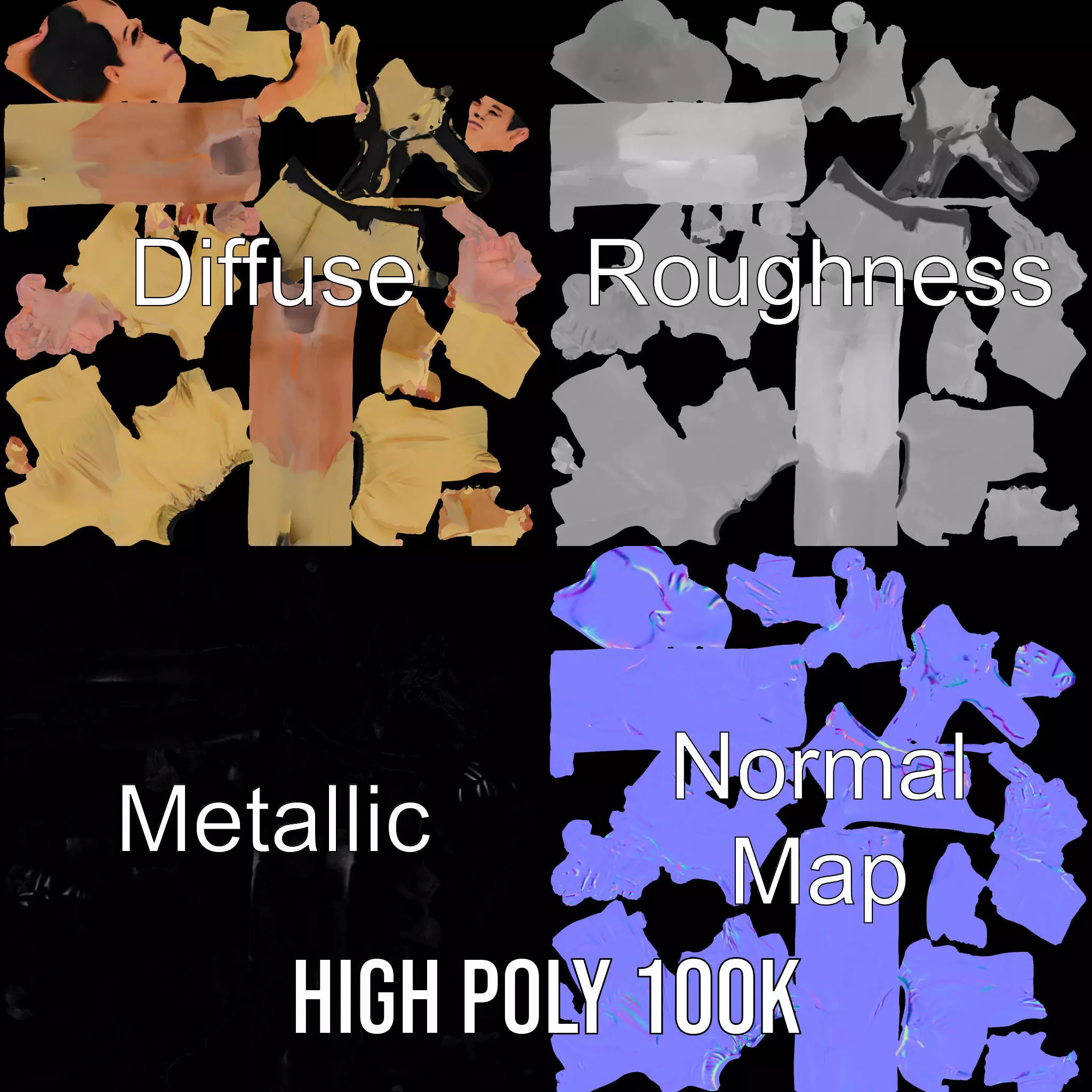 Karate Gi Enthusiast model pack Low-poly 3D model_3