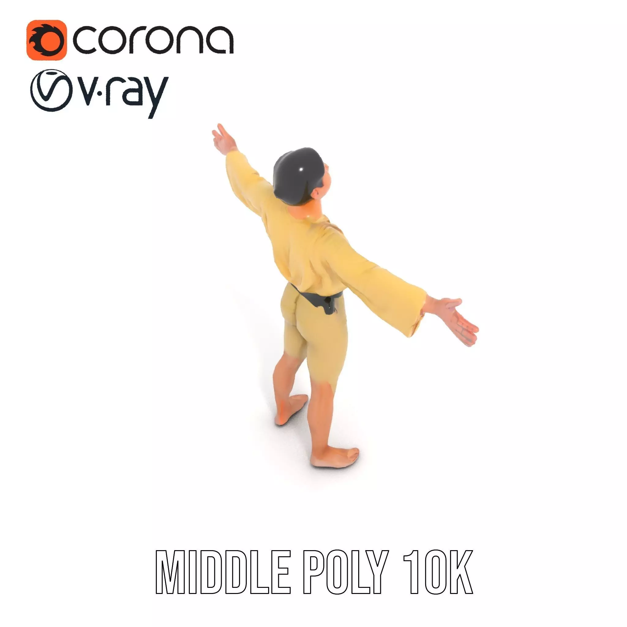 Karate Gi Enthusiast model pack Low-poly 3D model_21