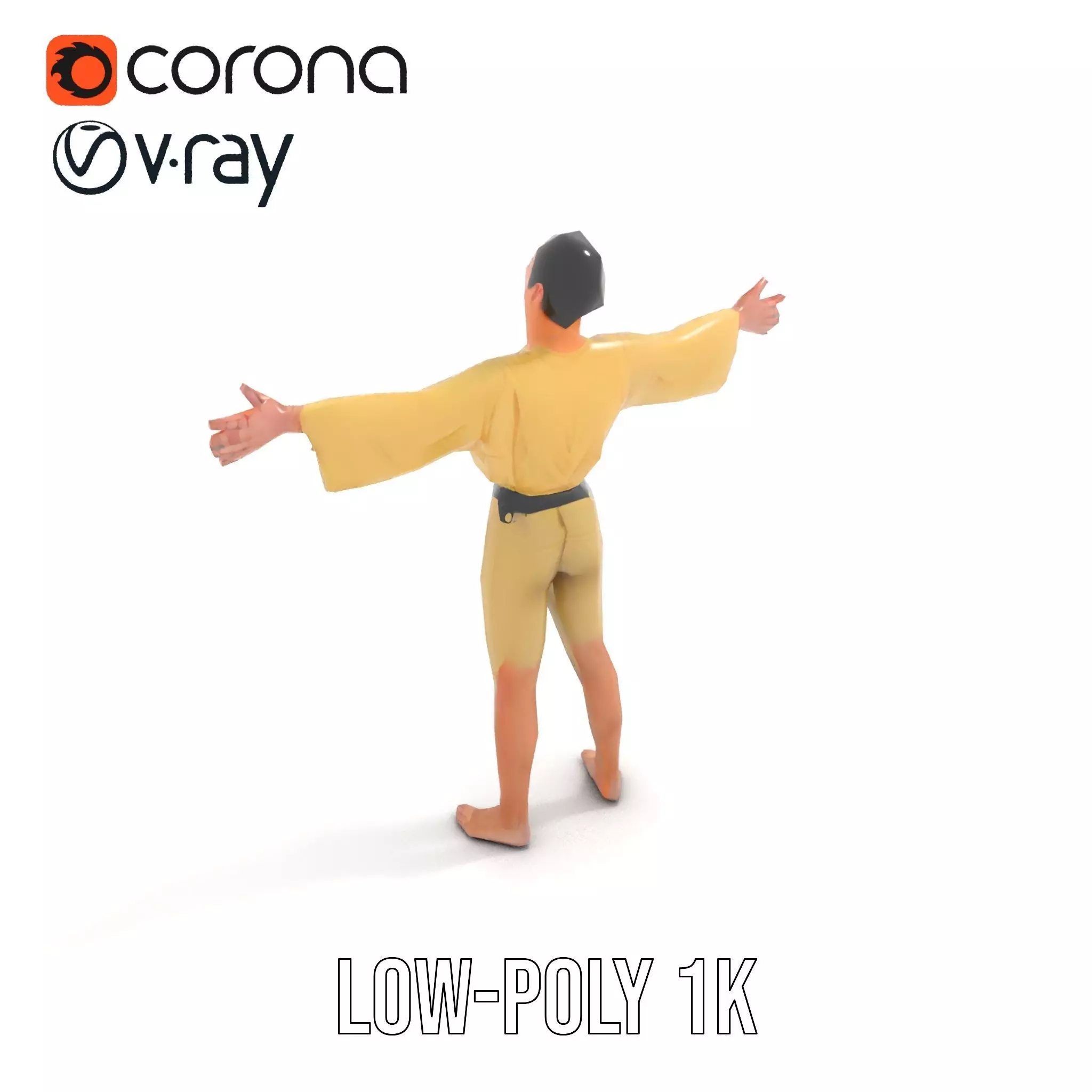 Karate Gi Enthusiast model pack Low-poly 3D model_7