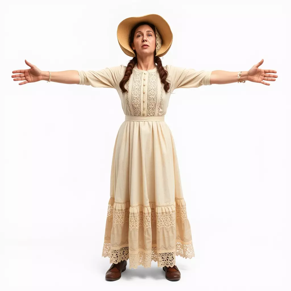 Vintage Lace Dress model pack Low-poly 3D model_2