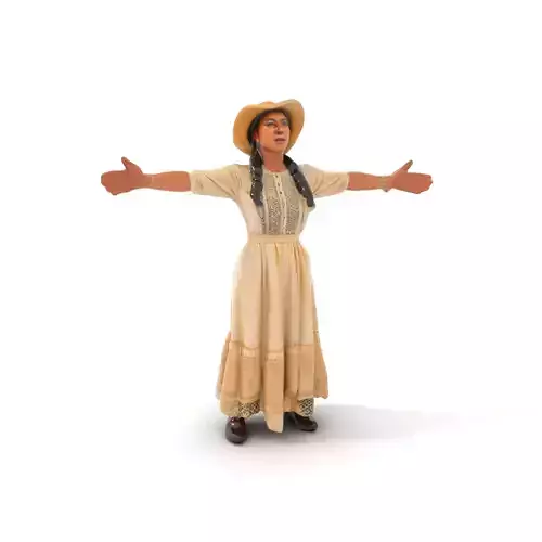 Vintage Lace Dress model pack Low-poly 3D model