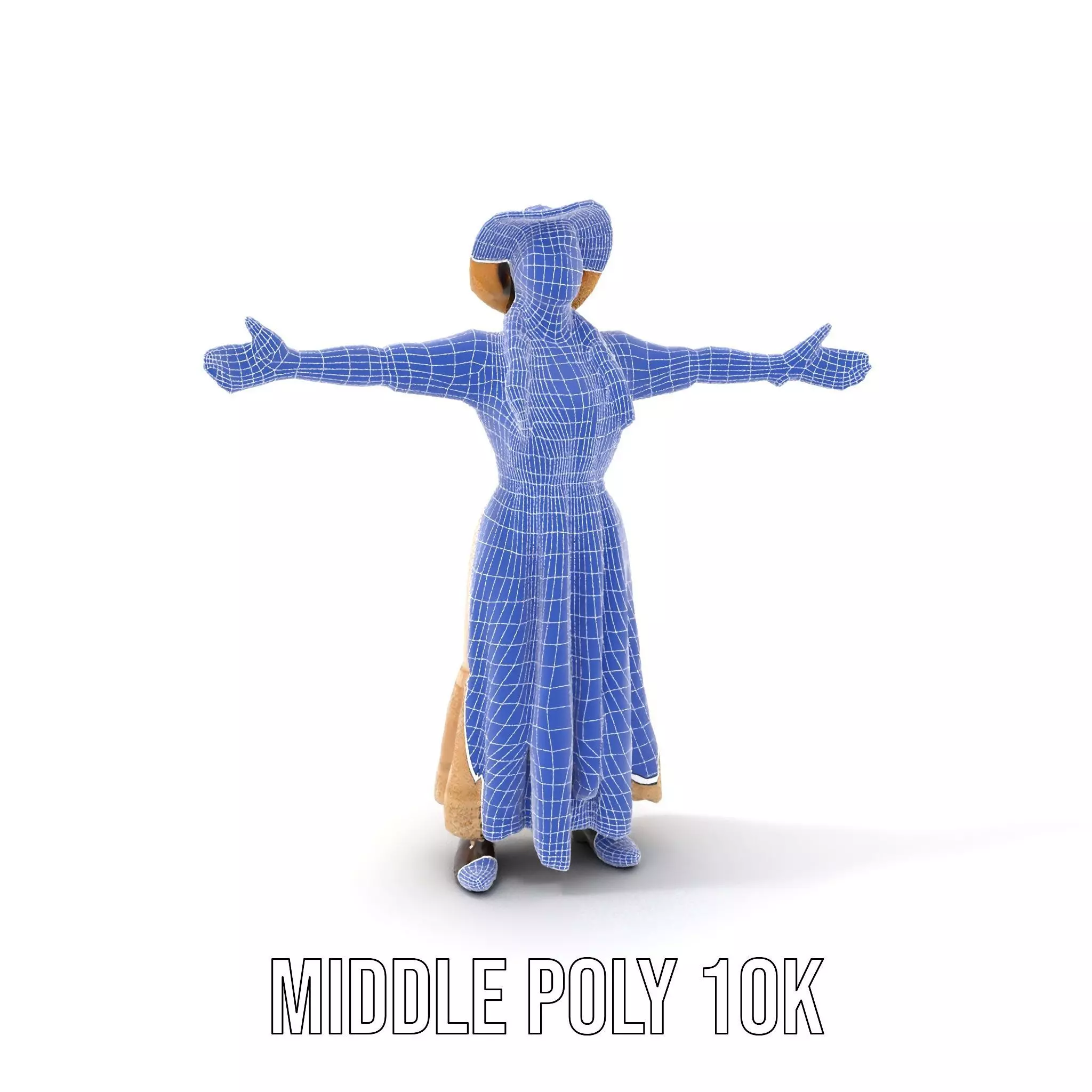 Vintage Lace Dress model pack Low-poly 3D model_23