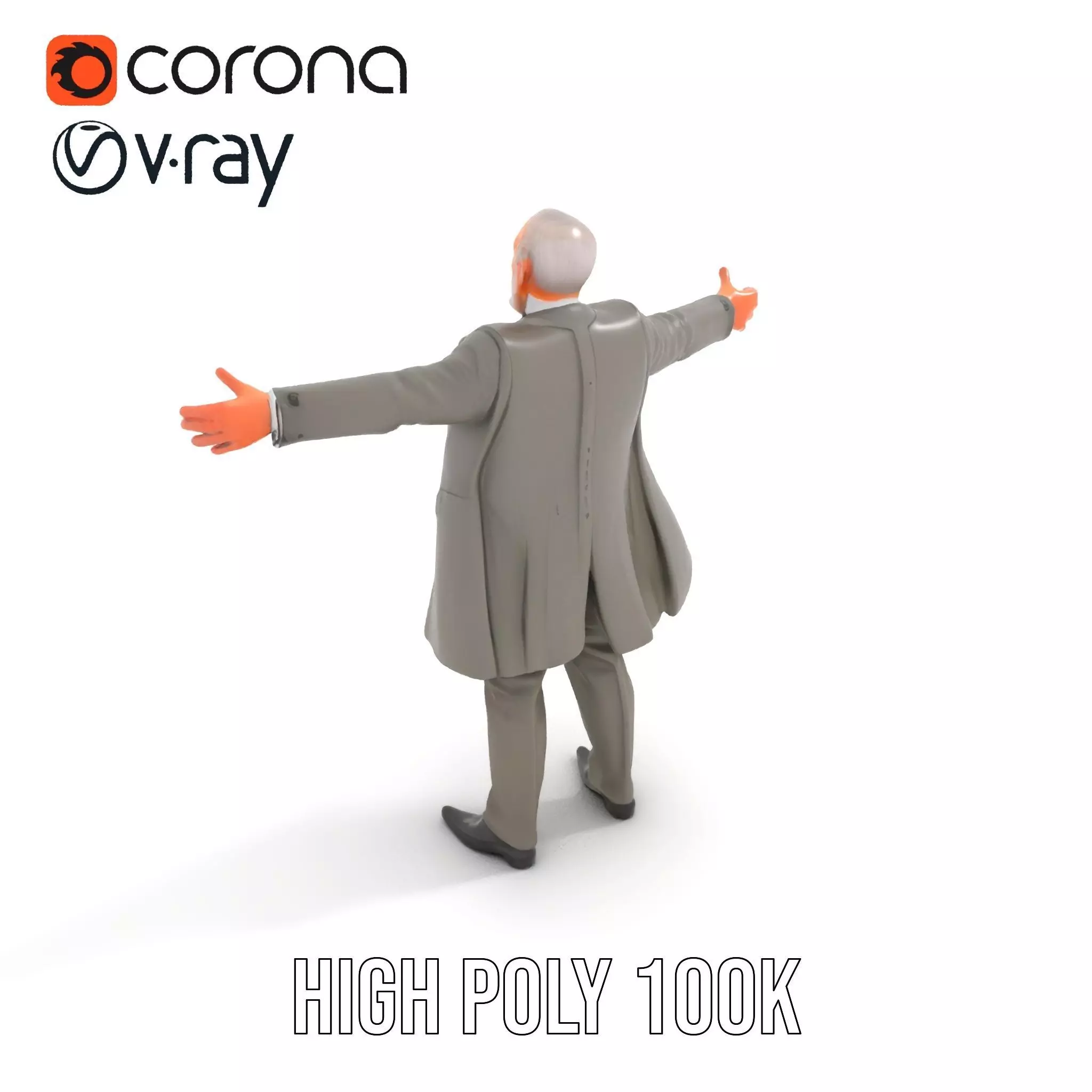 Classic Gray Suit model pack Low-poly 3D model_25