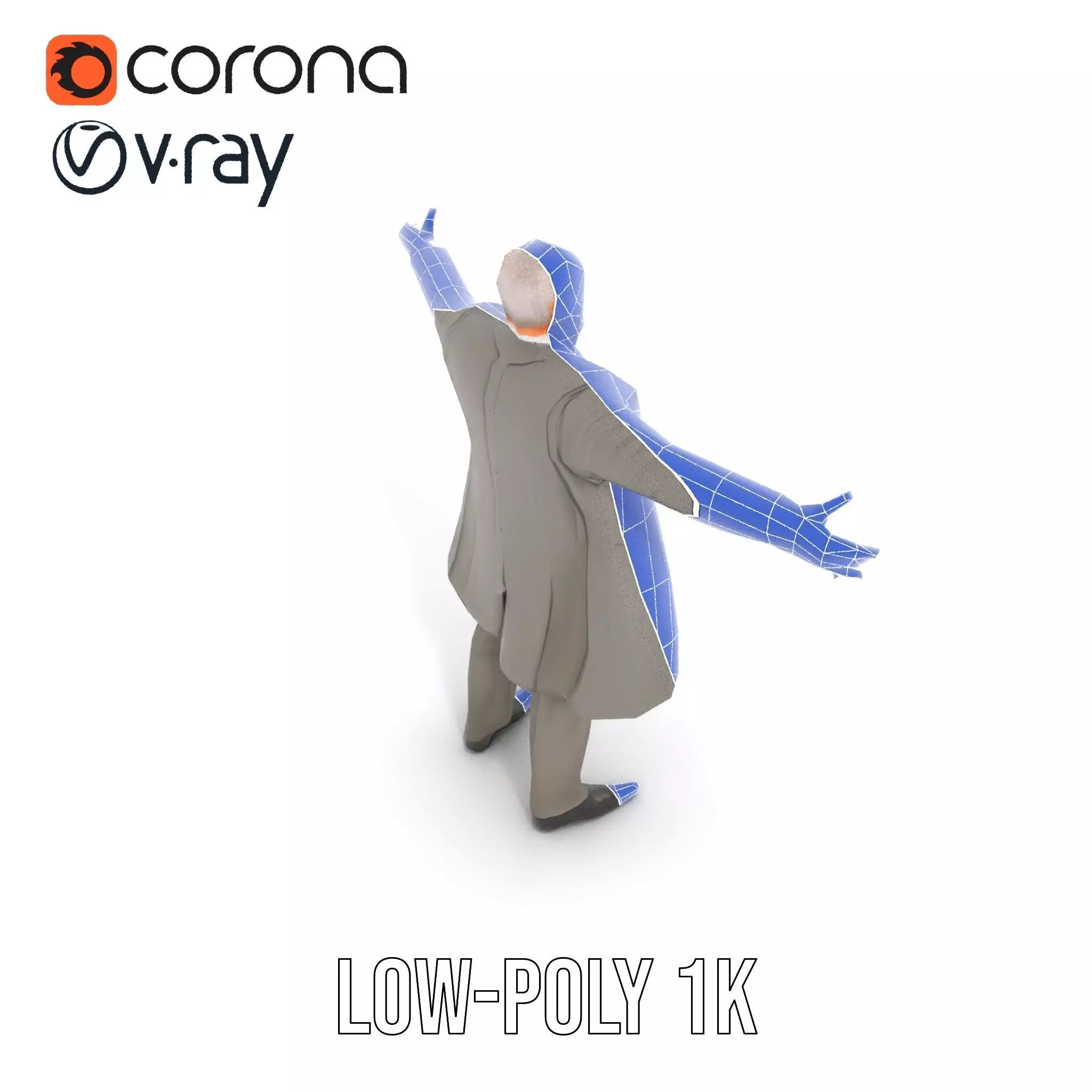 Classic Gray Suit model pack Low-poly 3D model_27
