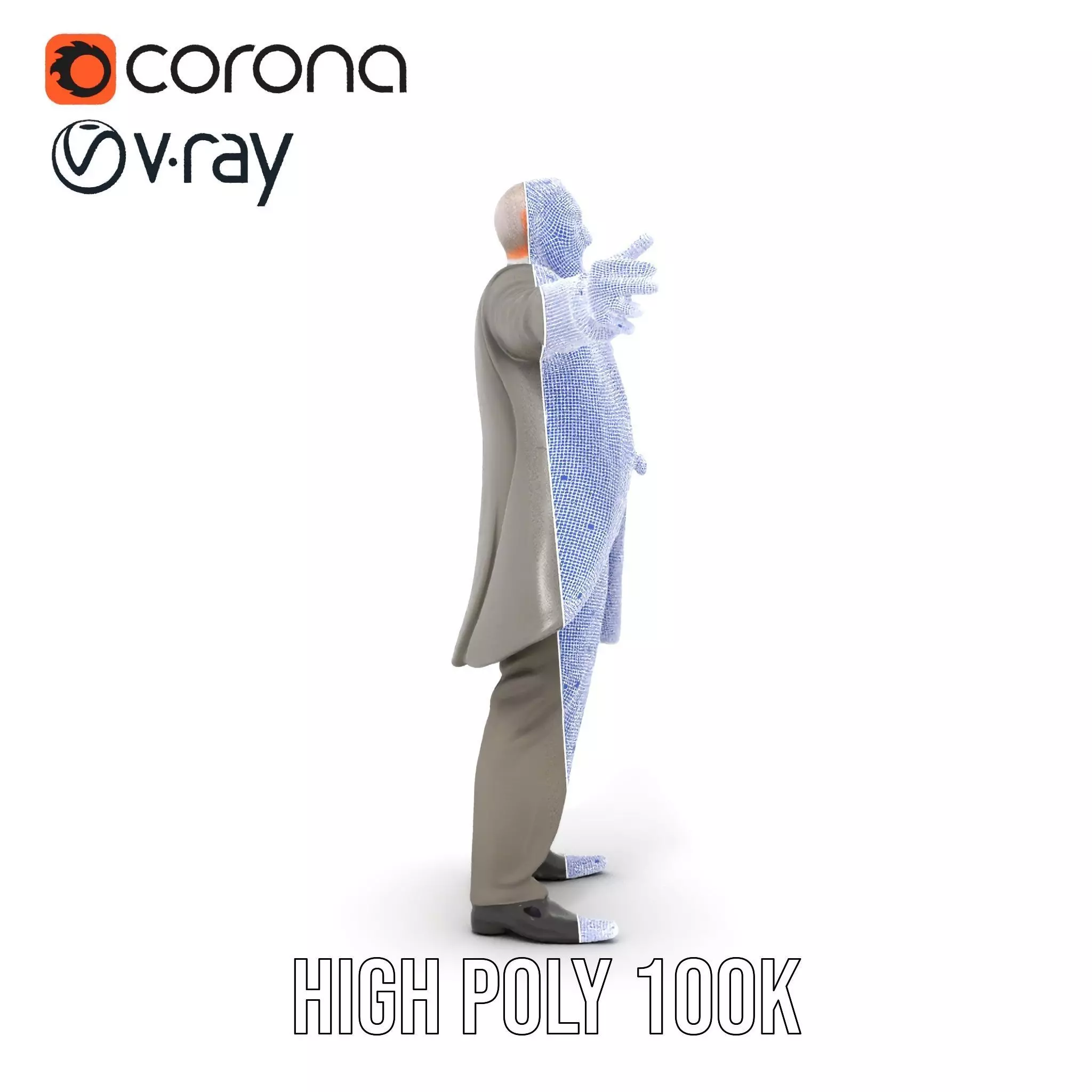 Classic Gray Suit model pack Low-poly 3D model_34