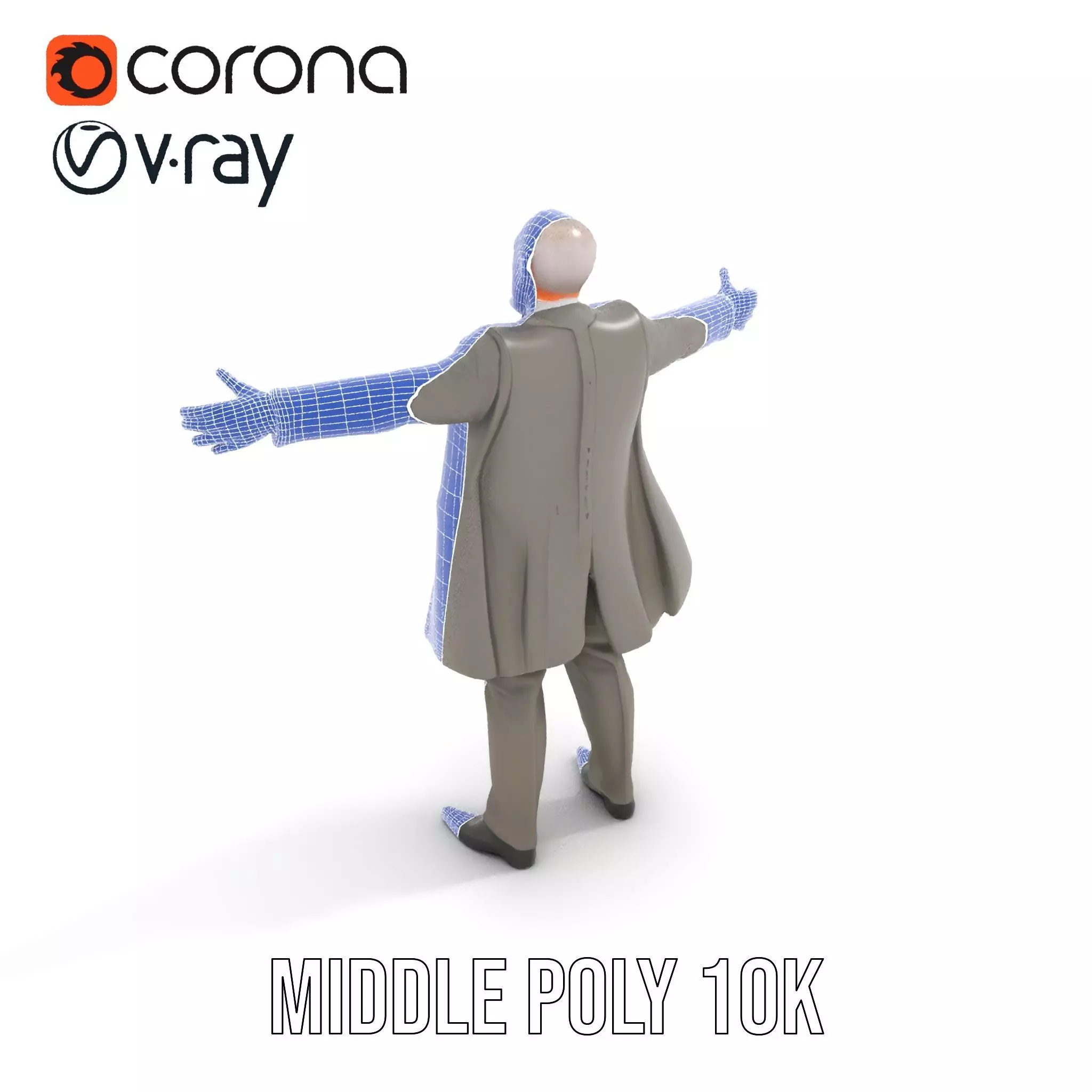 Classic Gray Suit model pack Low-poly 3D model_21