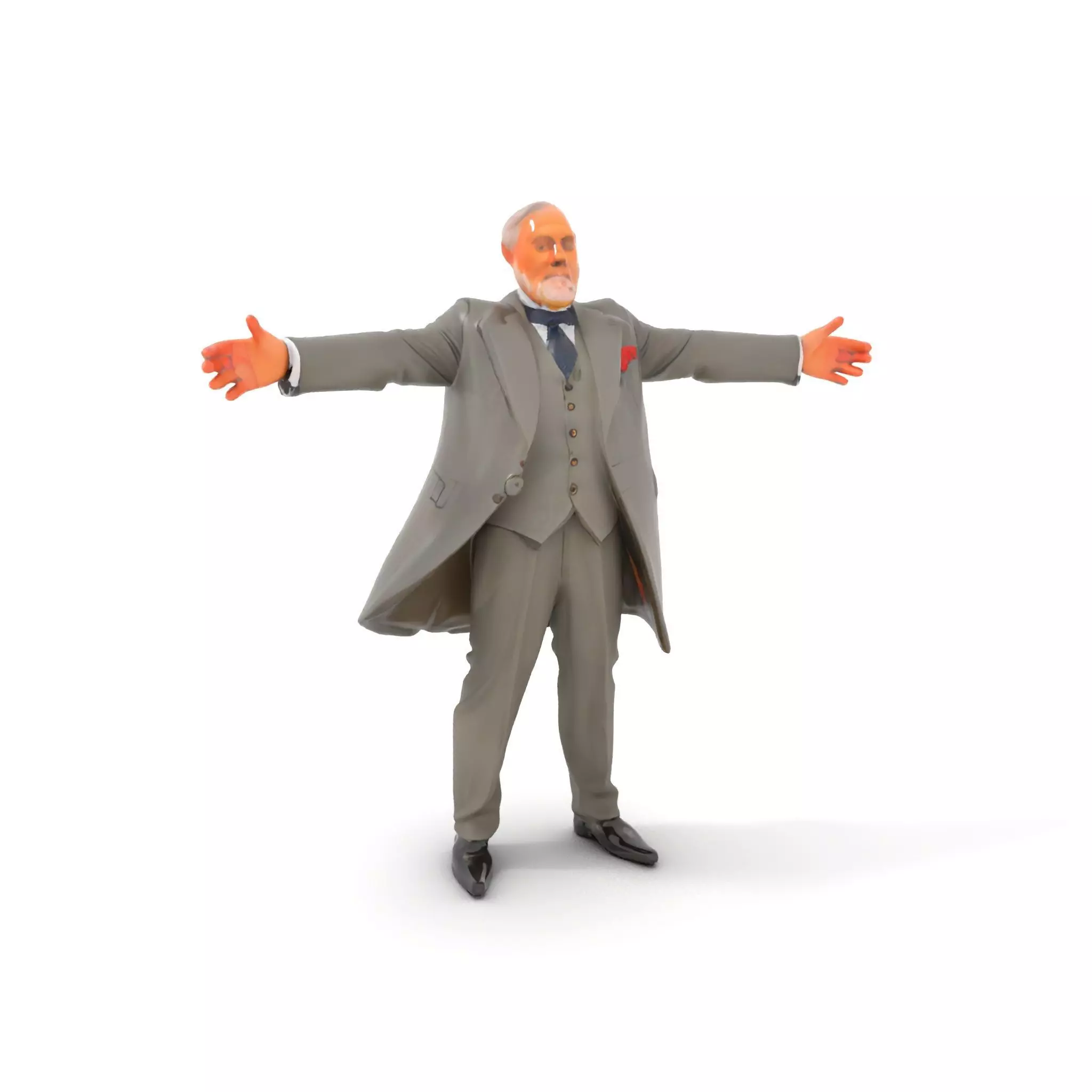 Classic Gray Suit model pack Low-poly 3D model_0