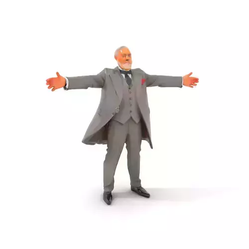 Classic Gray Suit model pack Low-poly 3D model