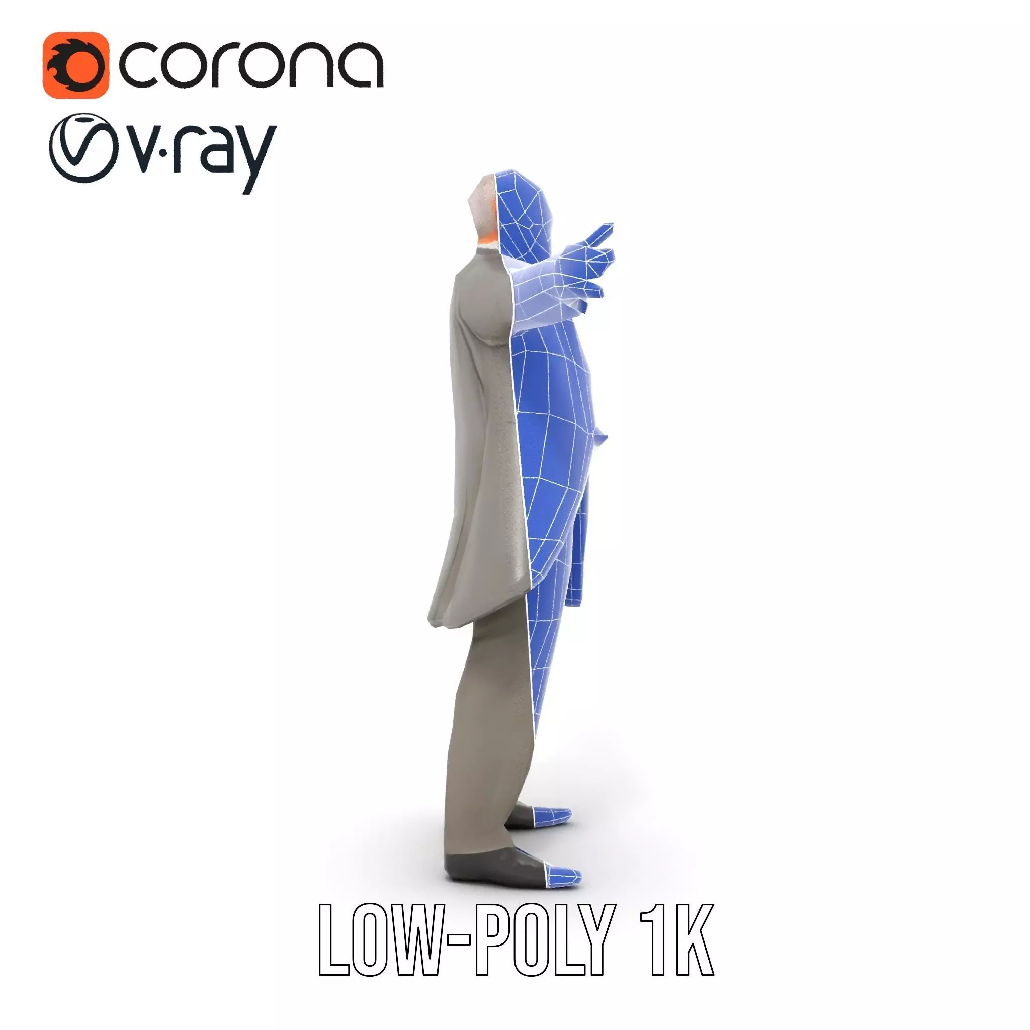 Classic Gray Suit model pack Low-poly 3D model_14