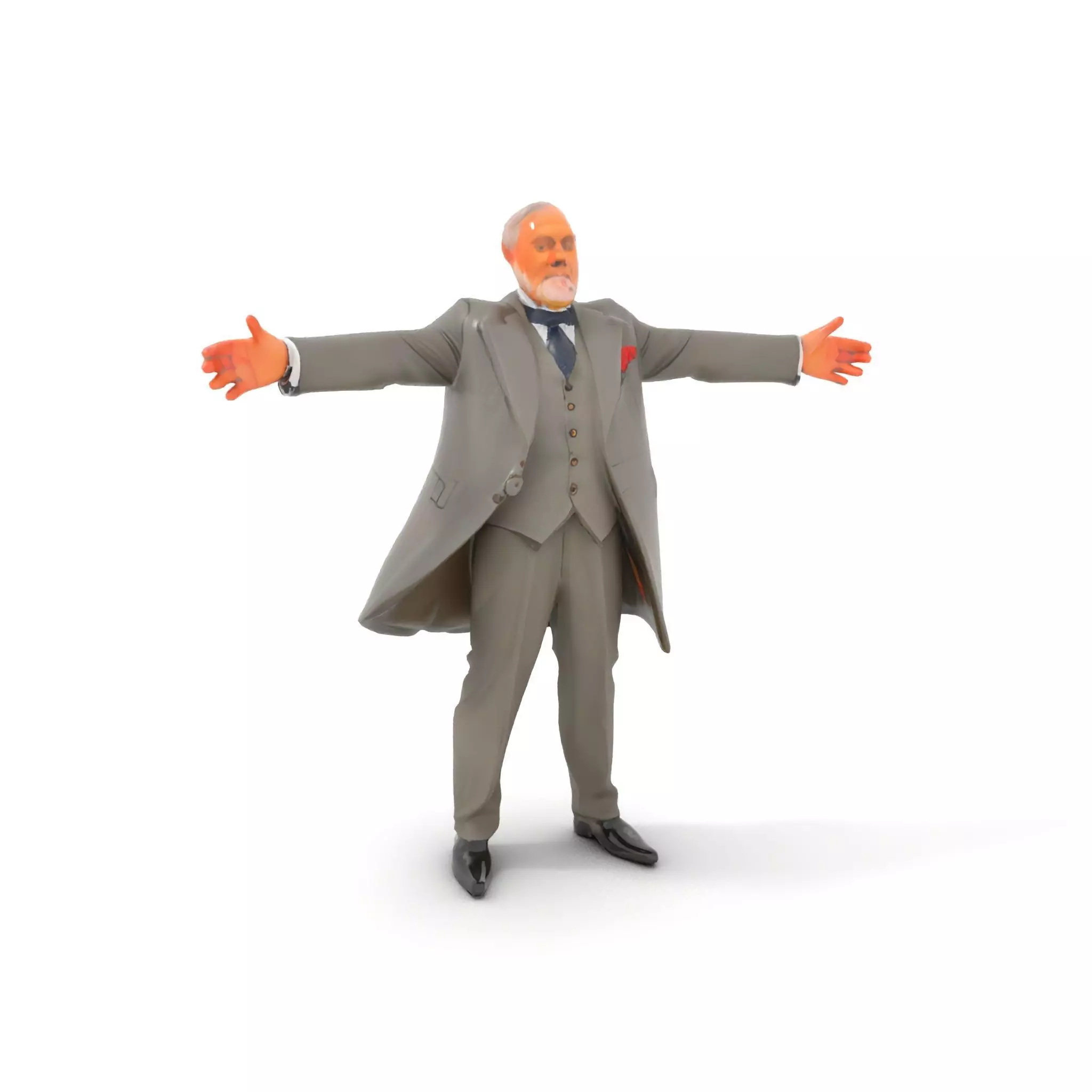 Classic Gray Suit model pack Low-poly 3D model_13