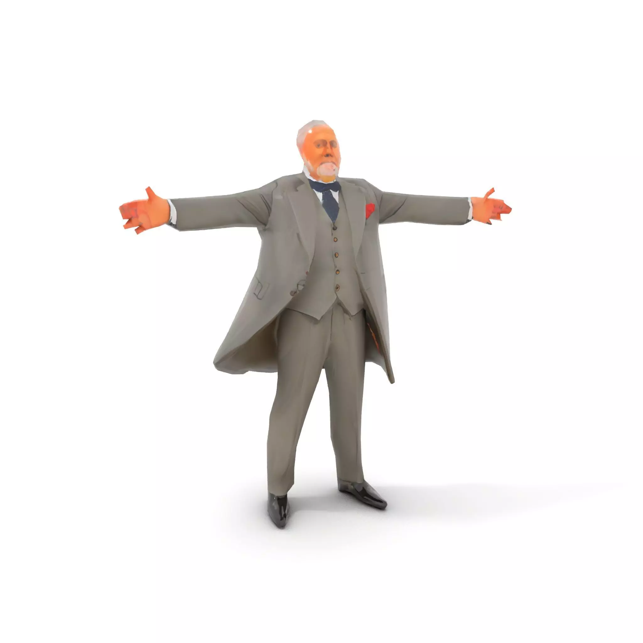 Classic Gray Suit model pack Low-poly 3D model_7