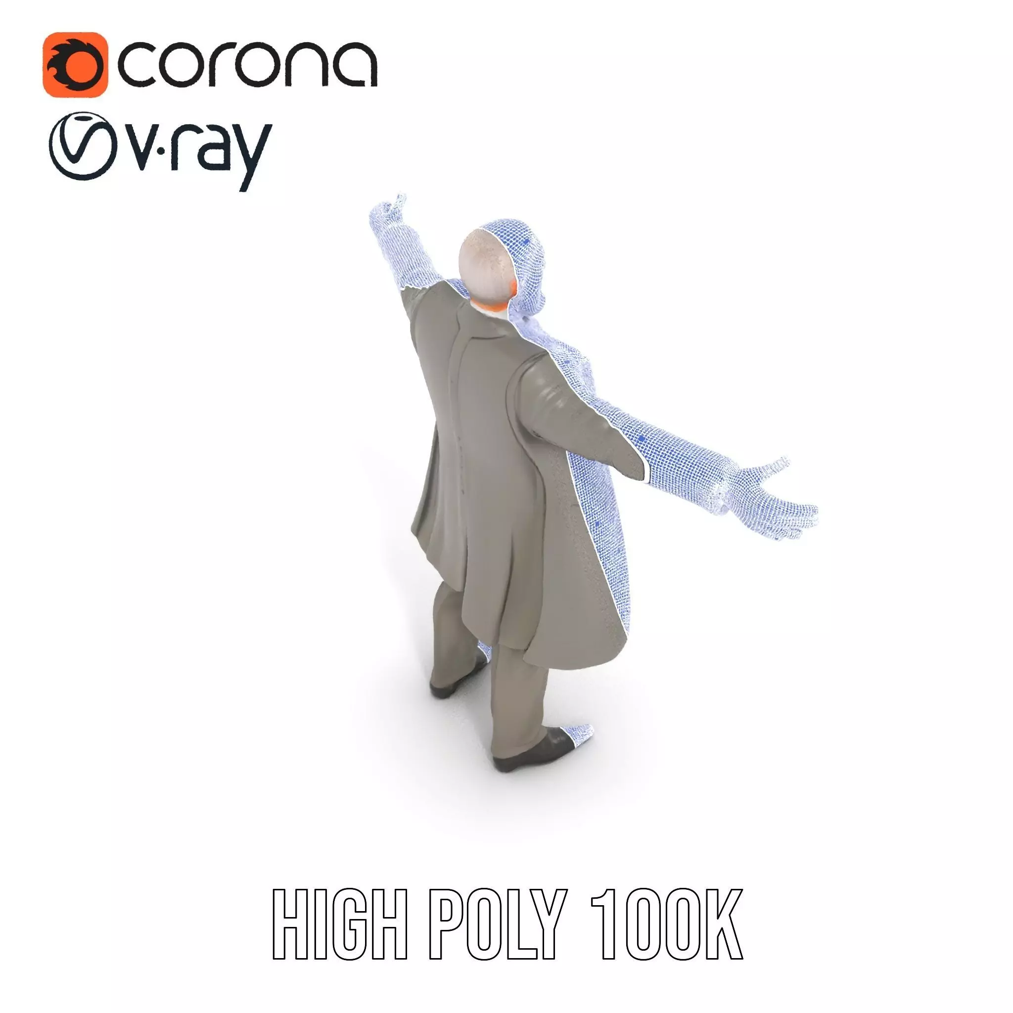 Classic Gray Suit model pack Low-poly 3D model_32