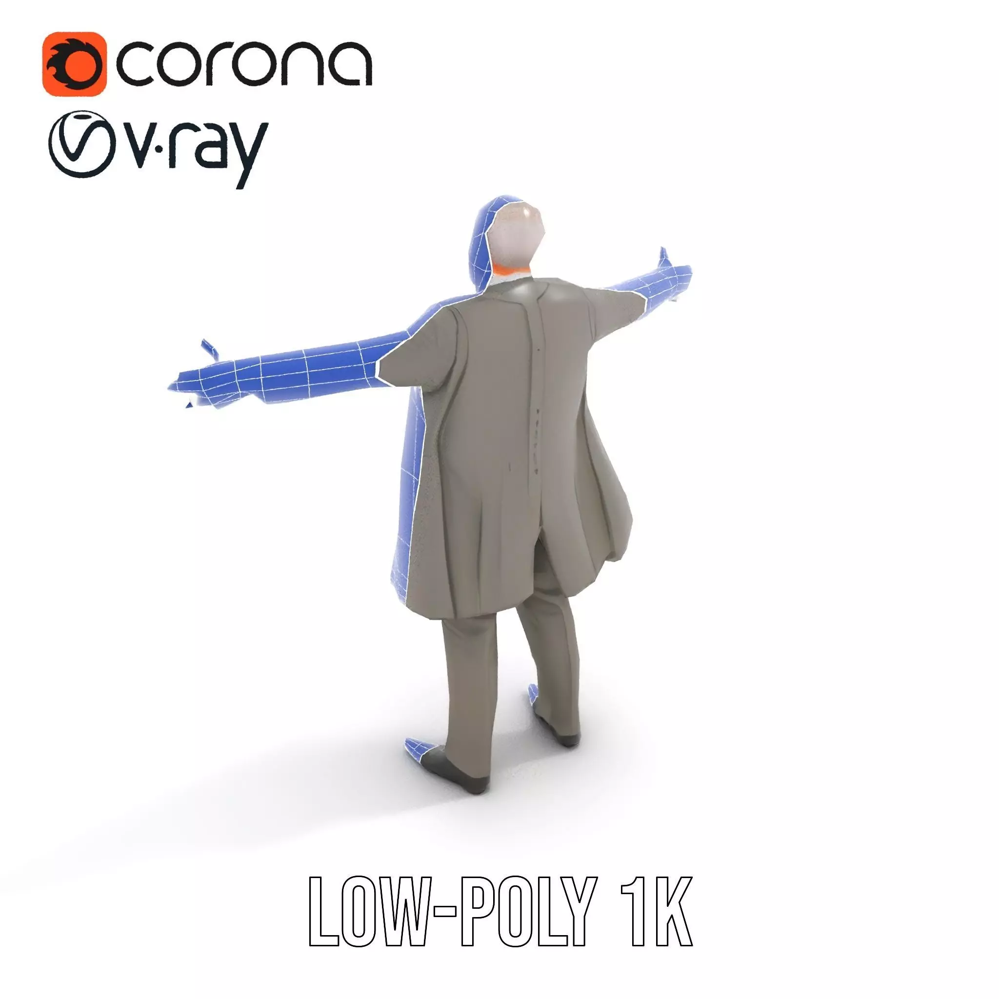 Classic Gray Suit model pack Low-poly 3D model_22