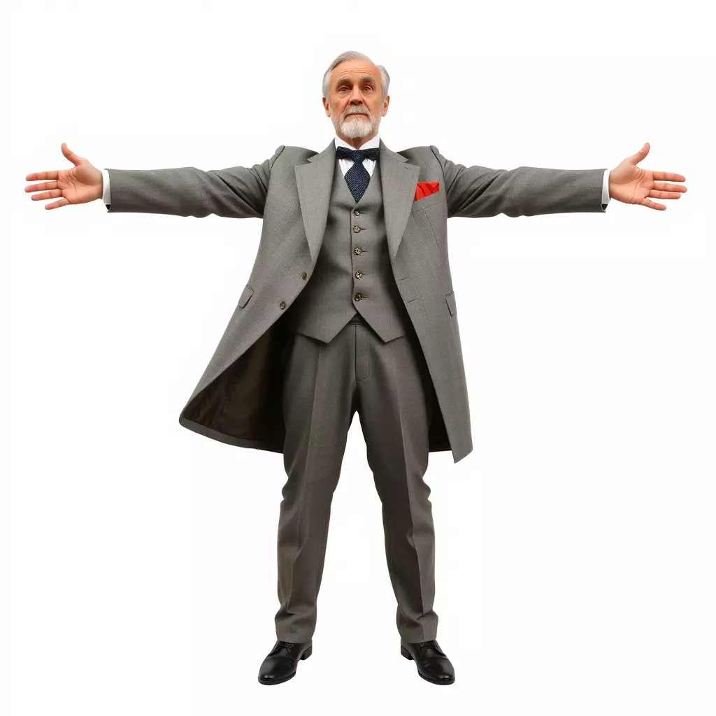 Classic Gray Suit model pack Low-poly 3D model_2