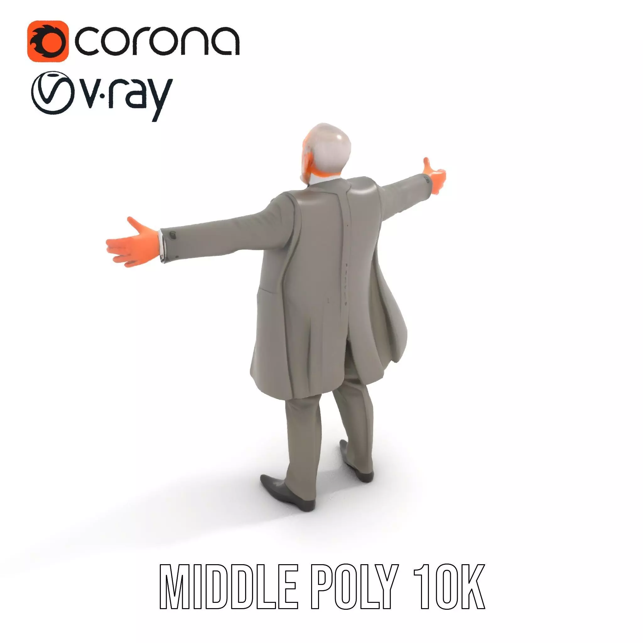Classic Gray Suit model pack Low-poly 3D model_11