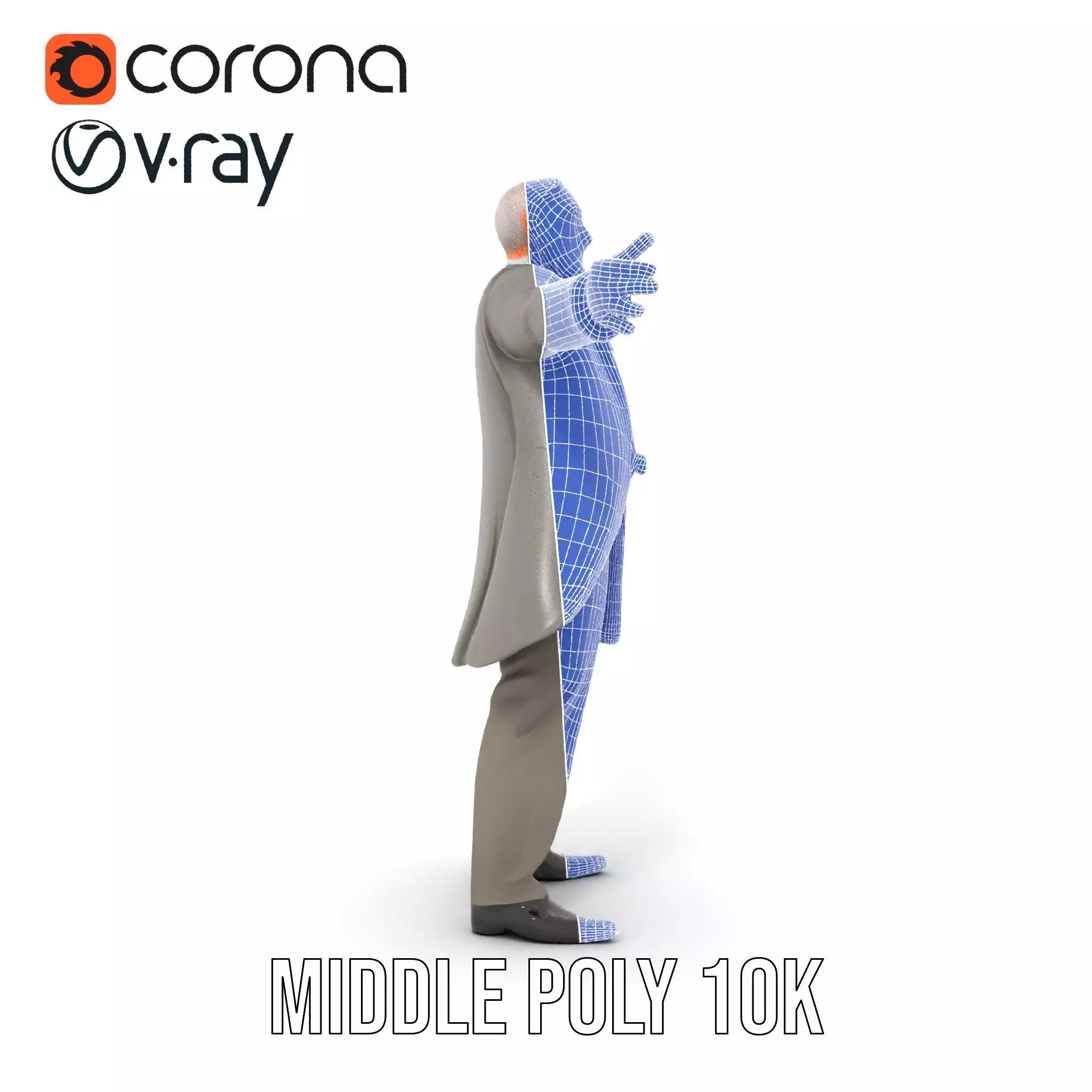 Classic Gray Suit model pack Low-poly 3D model_23