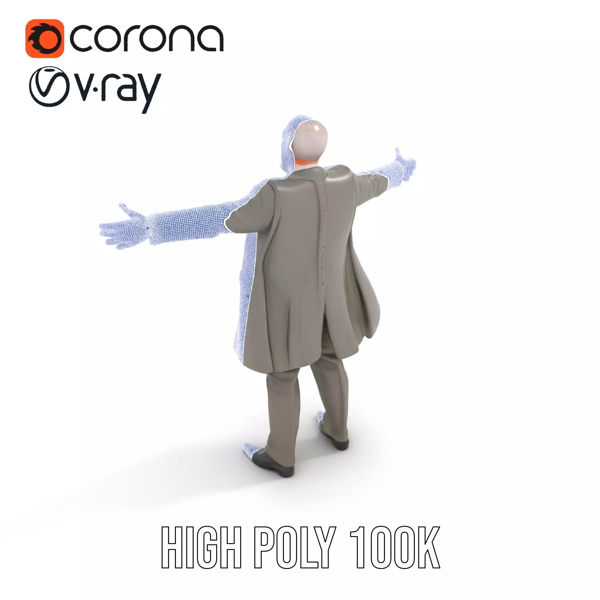 Classic Gray Suit model pack Low-poly 3D model_18