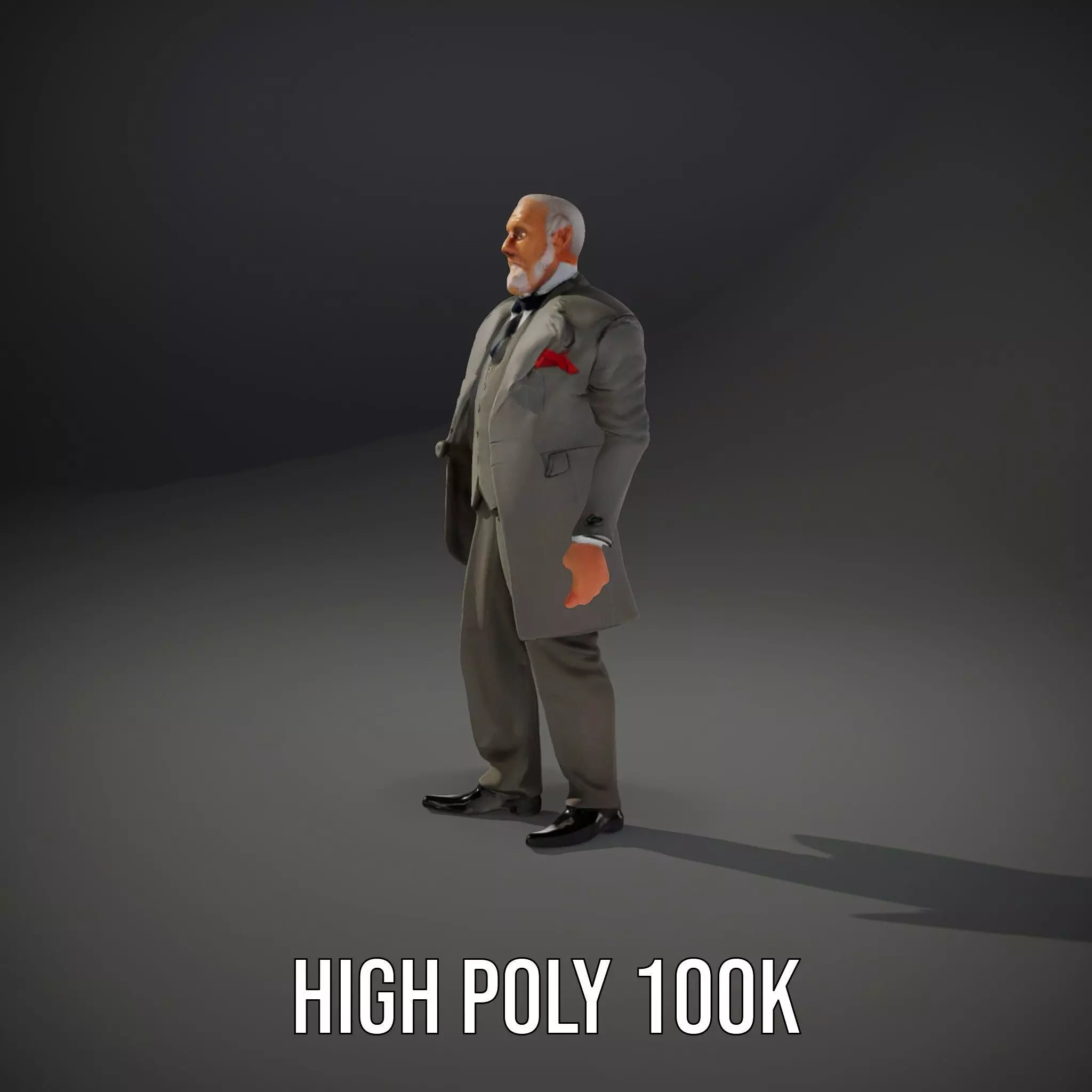 Classic Gray Suit model pack Low-poly 3D model_10