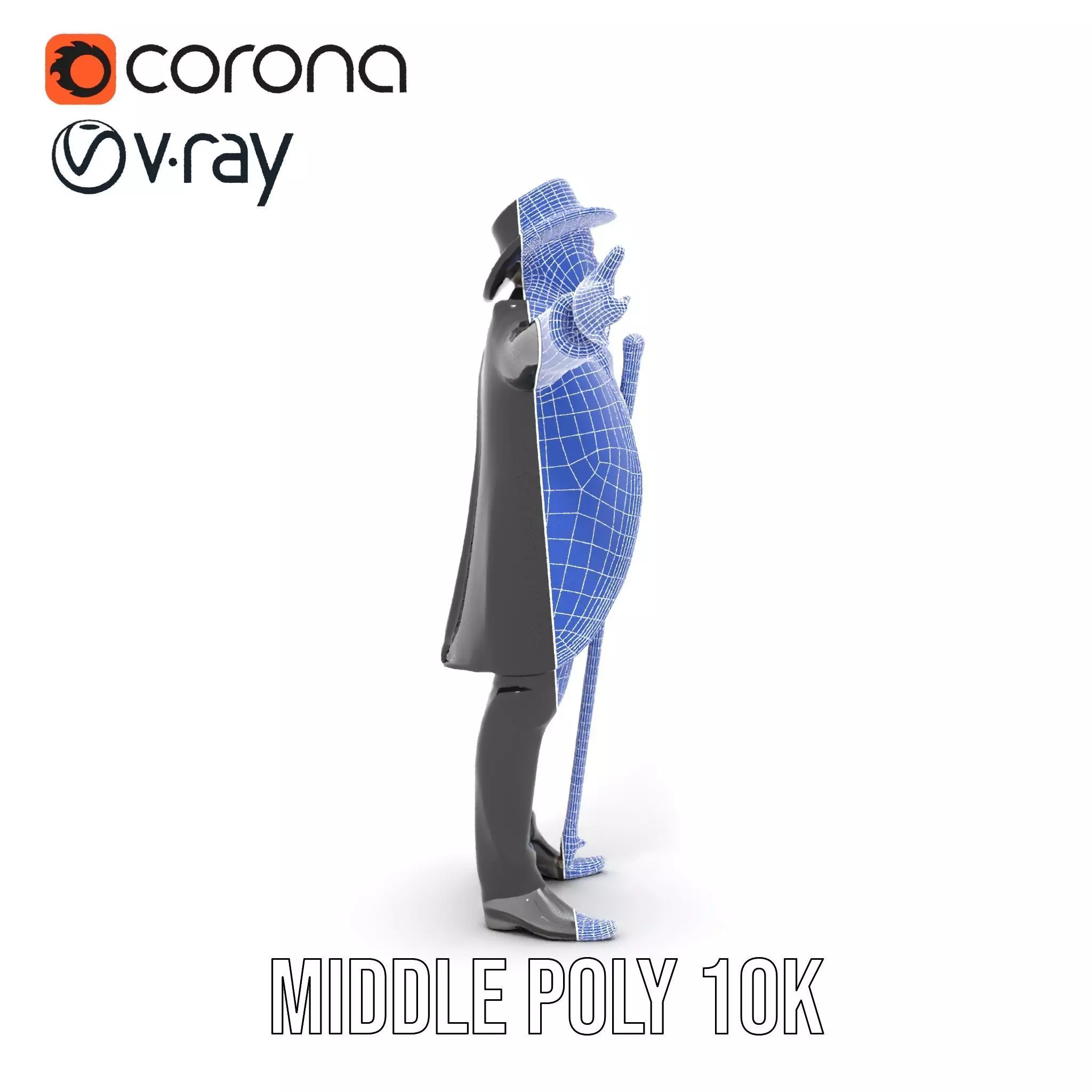 Gentleman Suit Ensemble model pack Low-poly 3D model_27