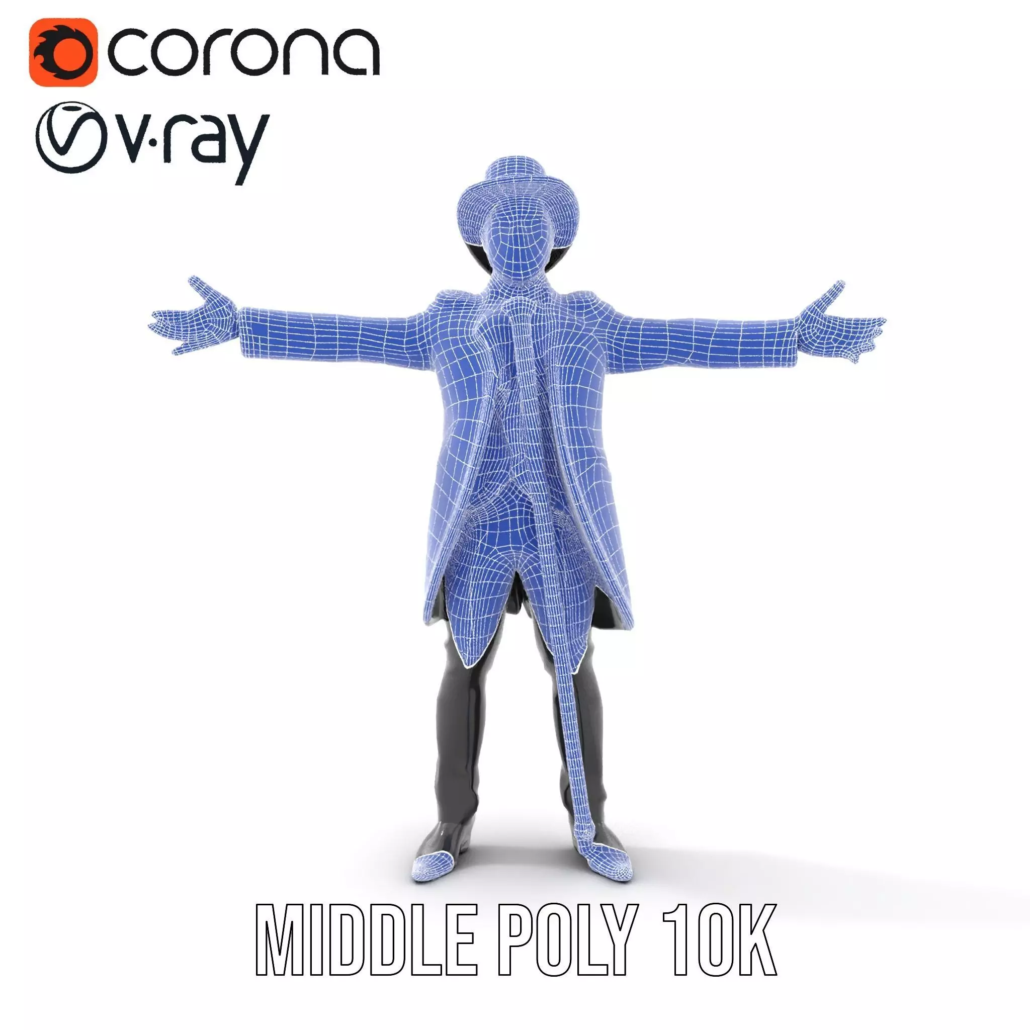 Gentleman Suit Ensemble model pack Low-poly 3D model_29