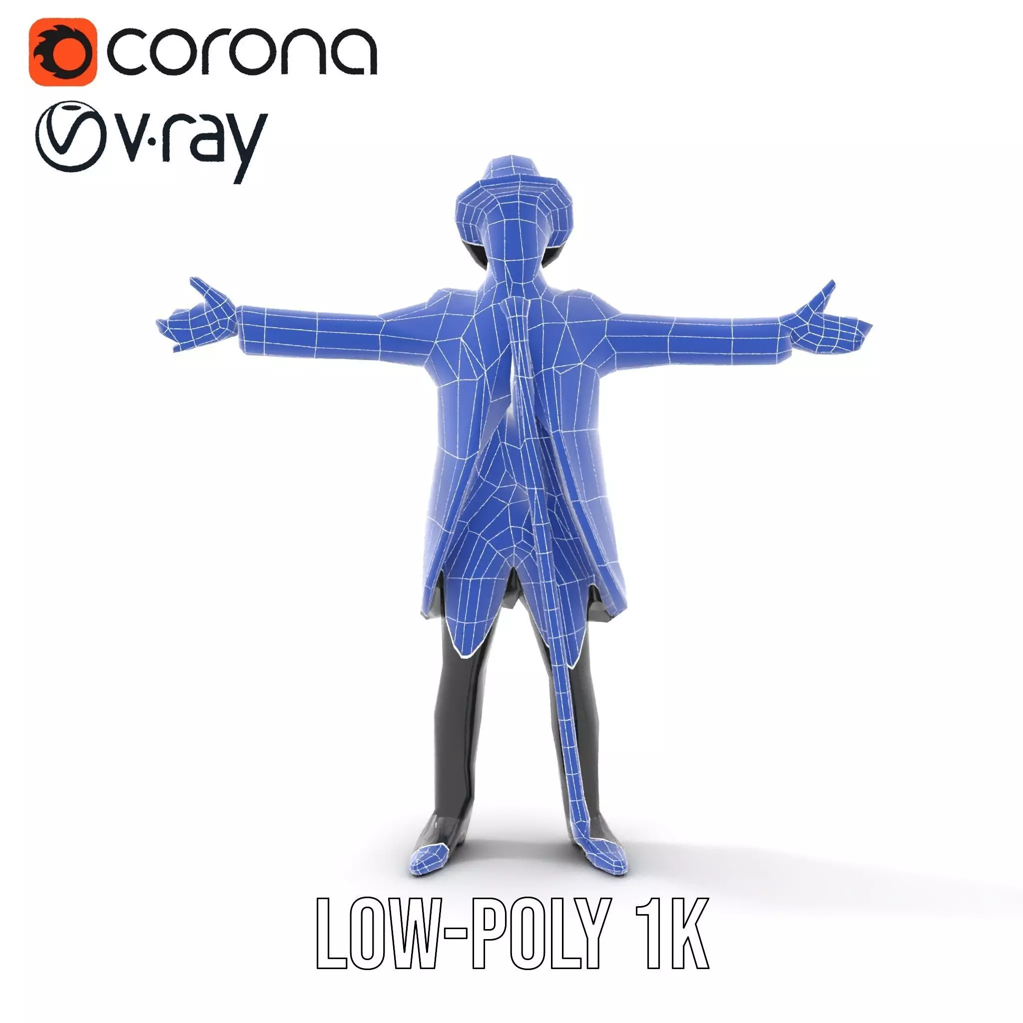 Gentleman Suit Ensemble model pack Low-poly 3D model_19