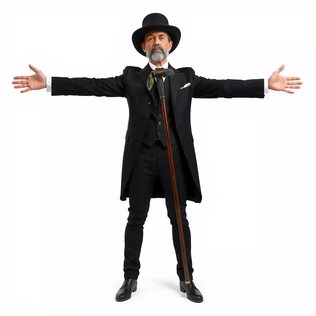 Gentleman Suit Ensemble model pack Low-poly 3D model_2