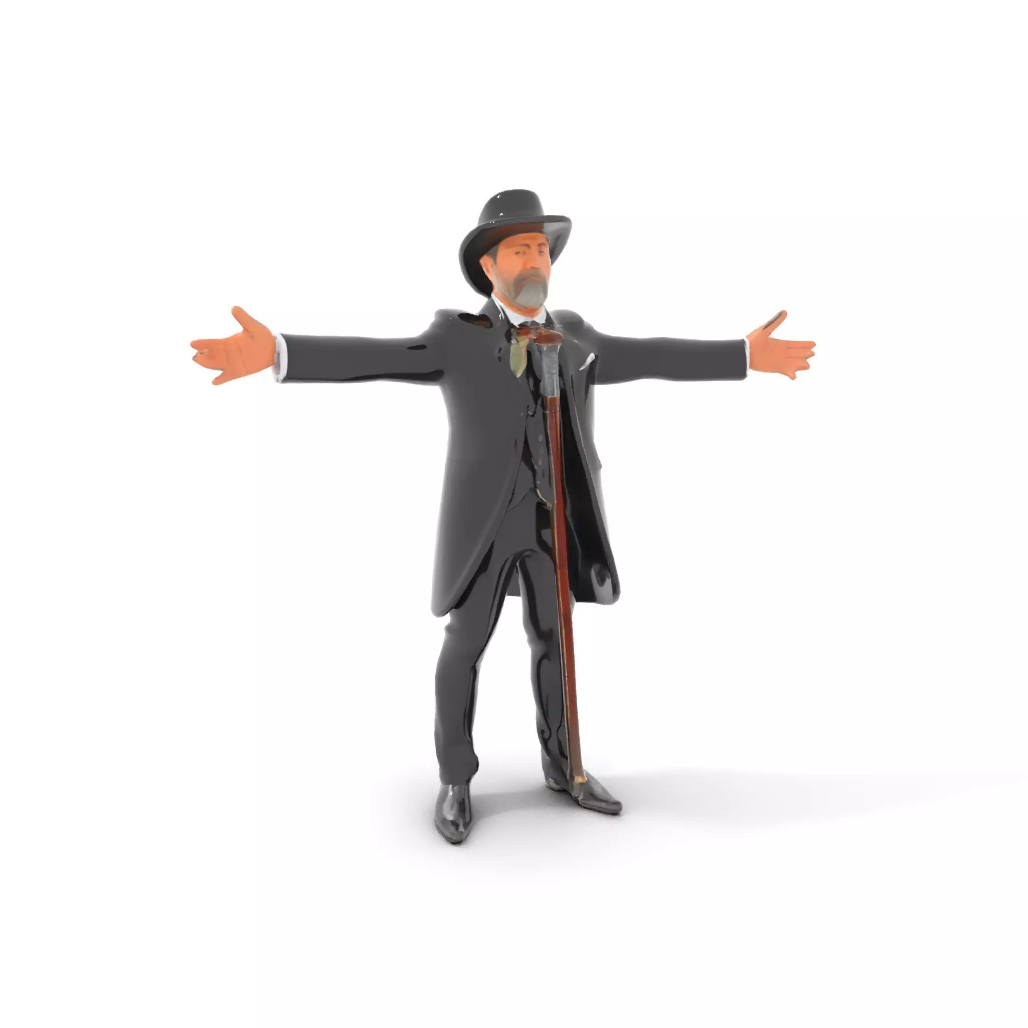 Gentleman Suit Ensemble model pack Low-poly 3D model_5