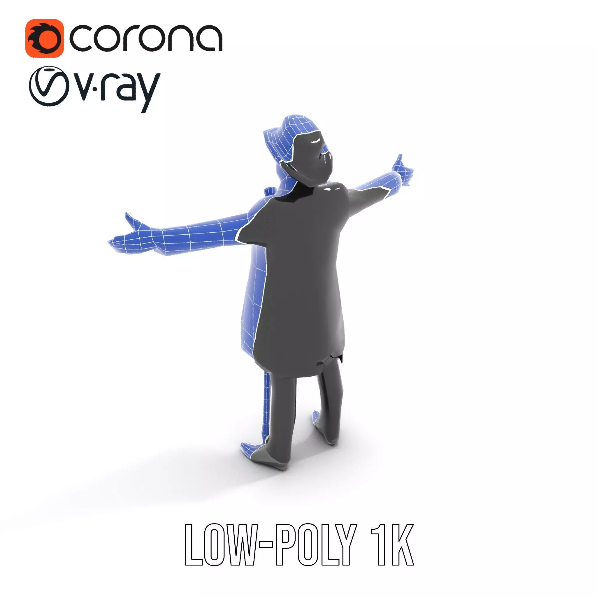 Gentleman Suit Ensemble model pack Low-poly 3D model_22