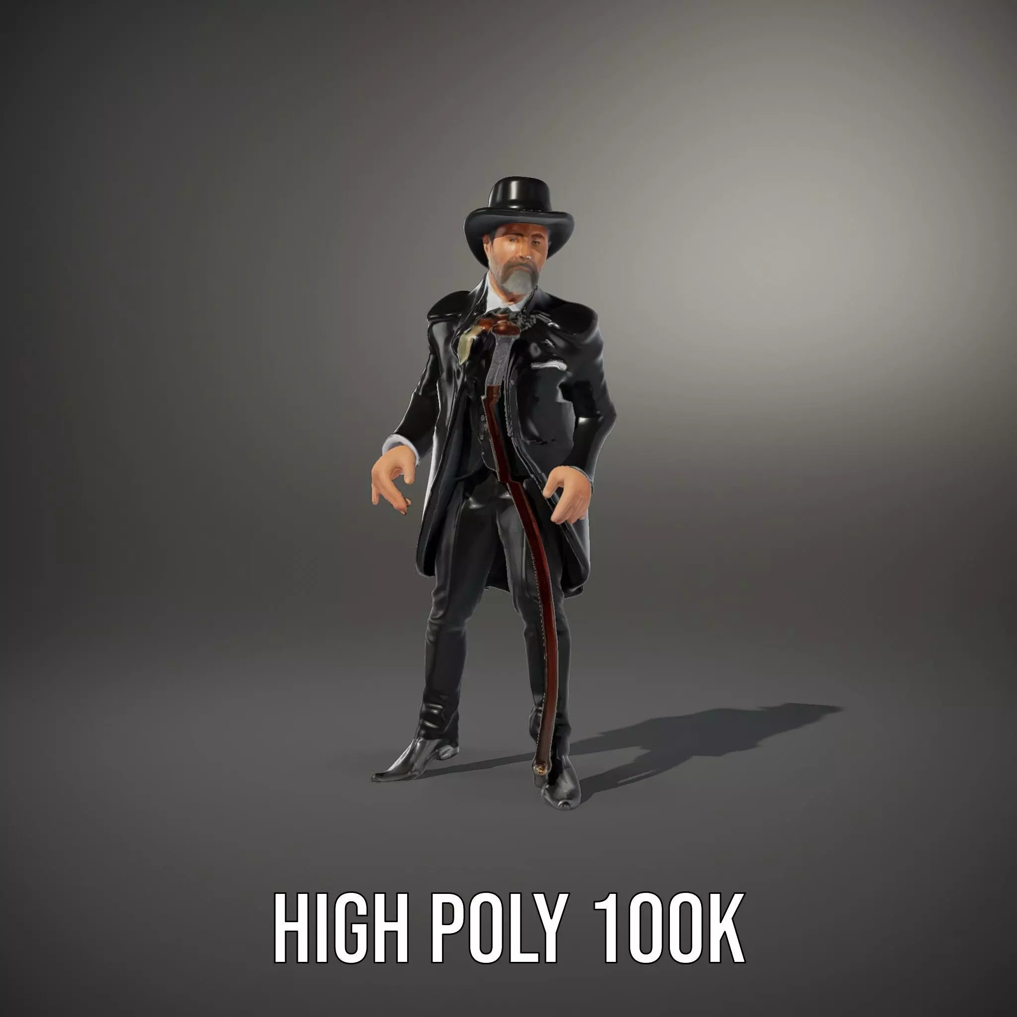 Gentleman Suit Ensemble model pack Low-poly 3D model_8