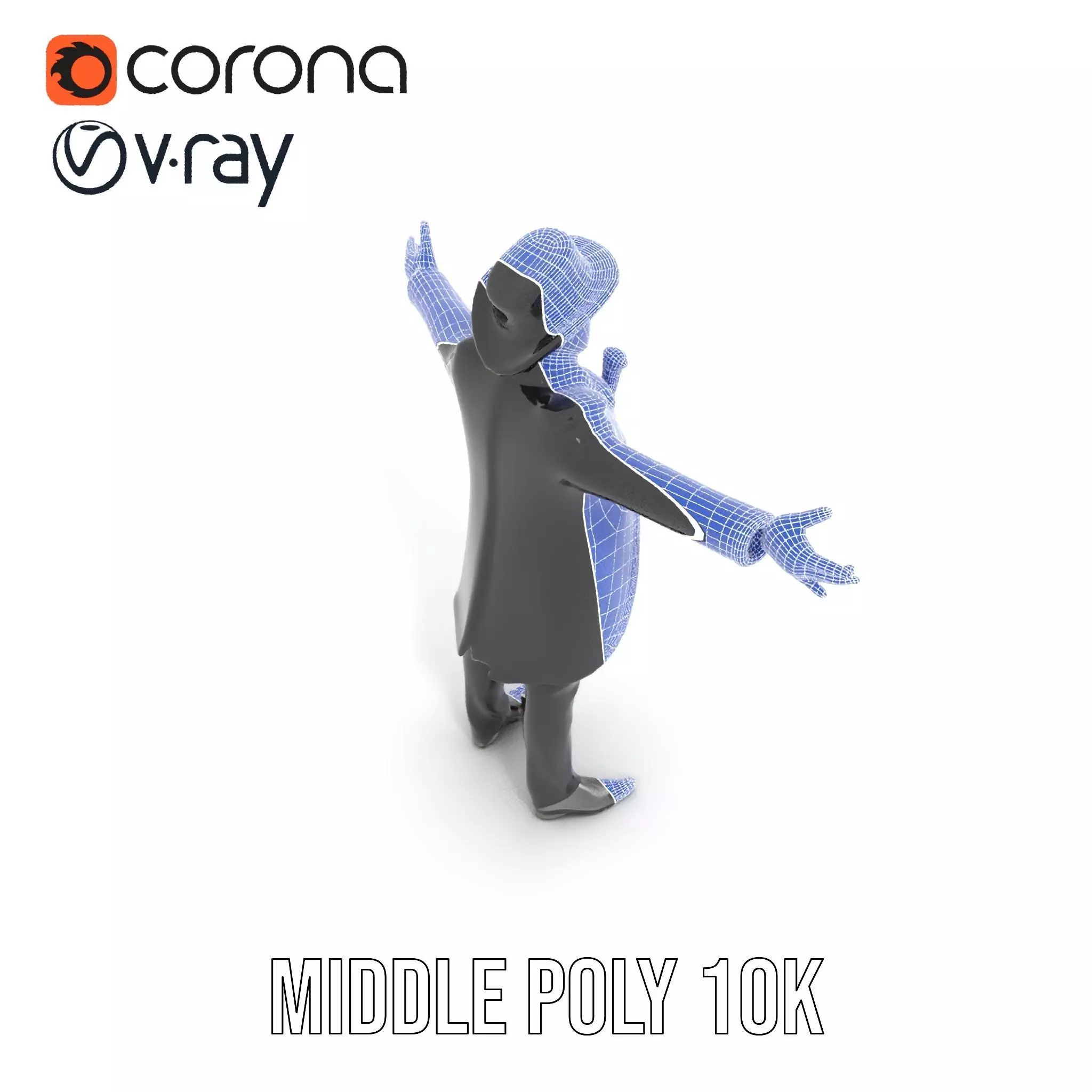 Gentleman Suit Ensemble model pack Low-poly 3D model_13