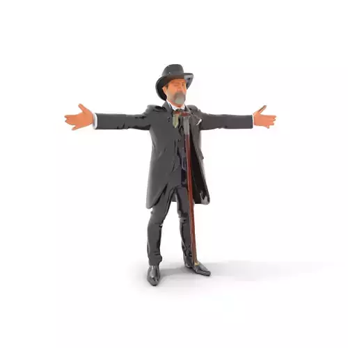 Gentleman Suit Ensemble model pack Low-poly 3D model