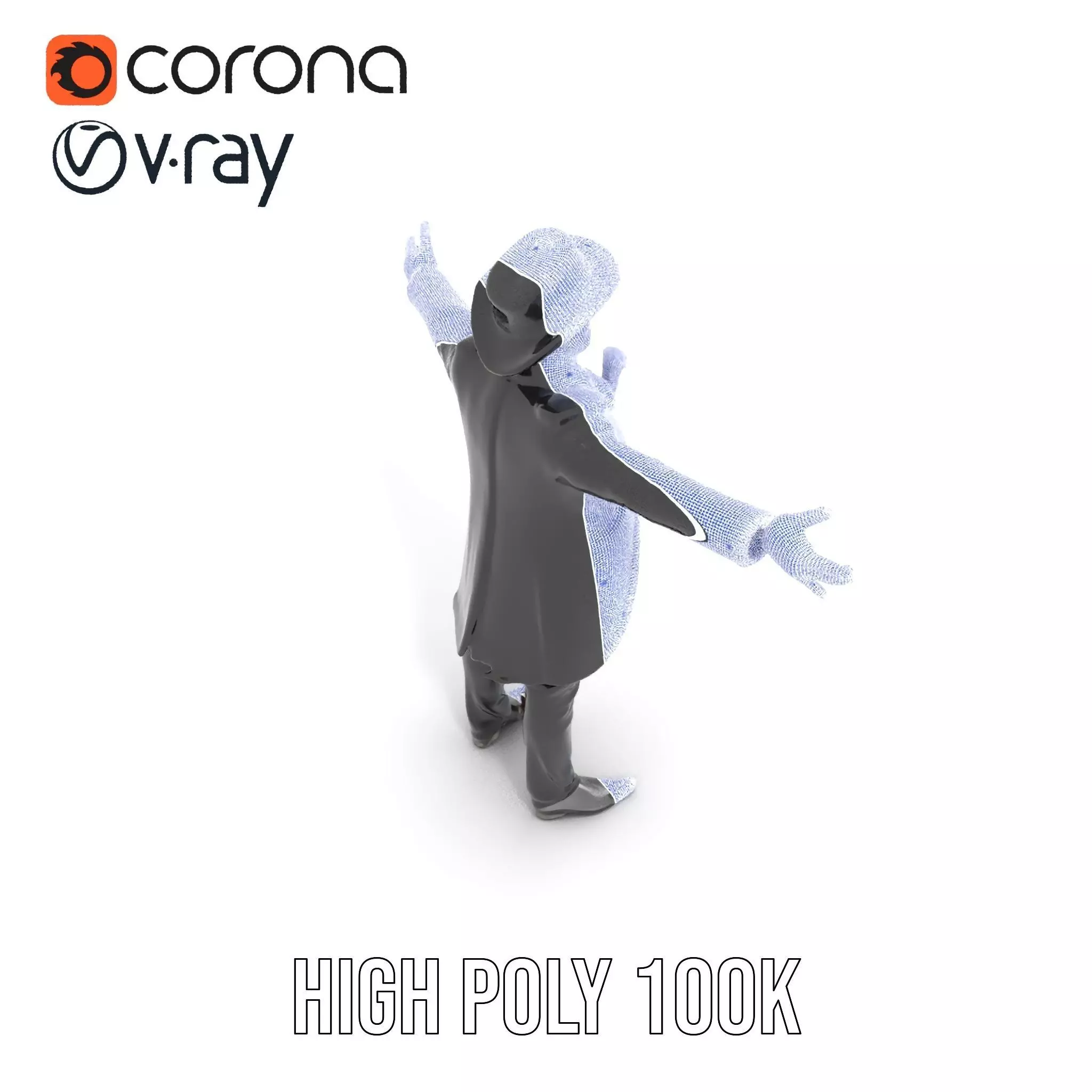 Gentleman Suit Ensemble model pack Low-poly 3D model_32