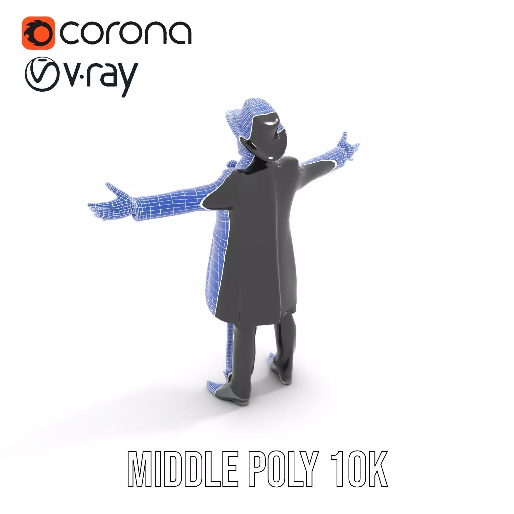 Gentleman Suit Ensemble model pack Low-poly 3D model_18