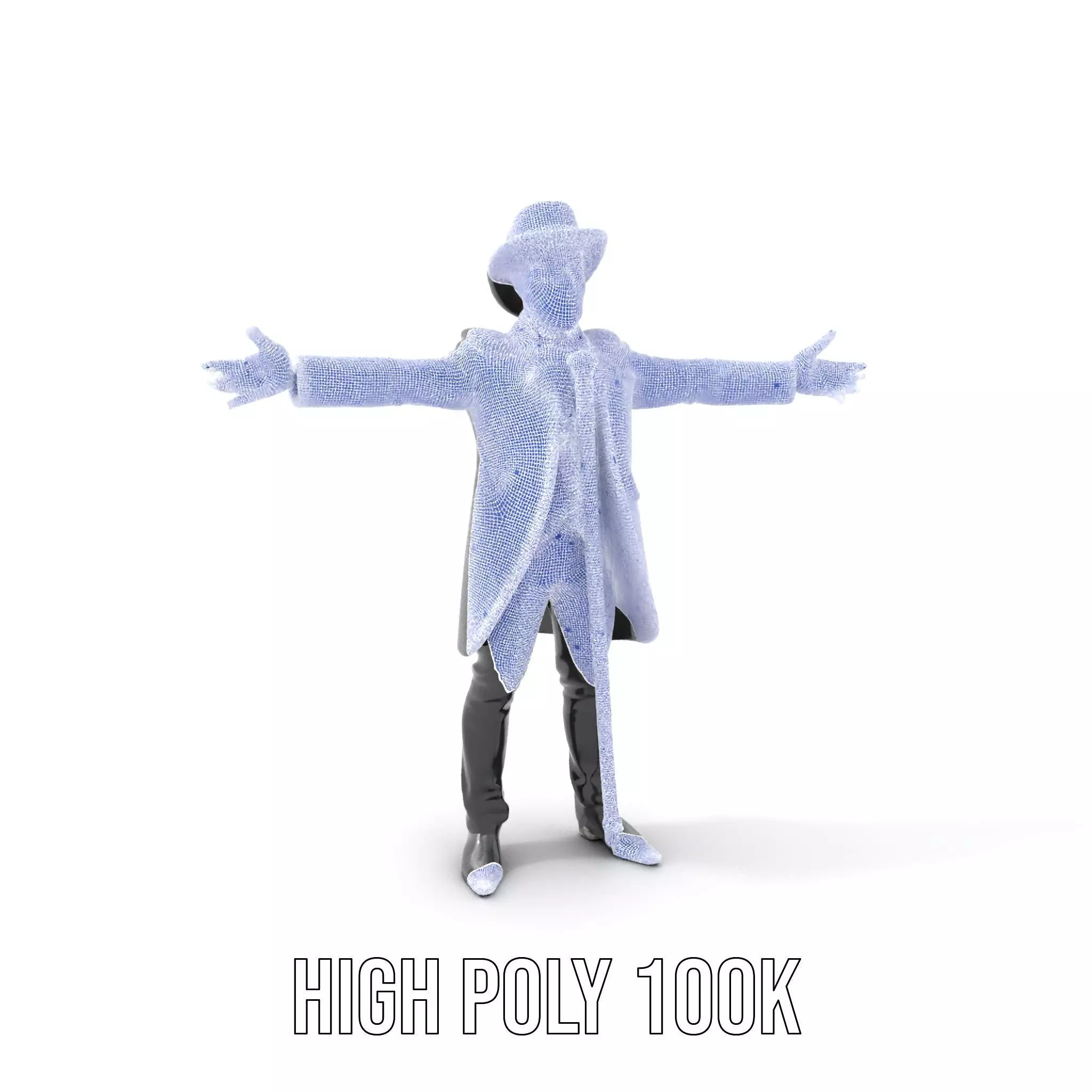 Gentleman Suit Ensemble model pack Low-poly 3D model_4