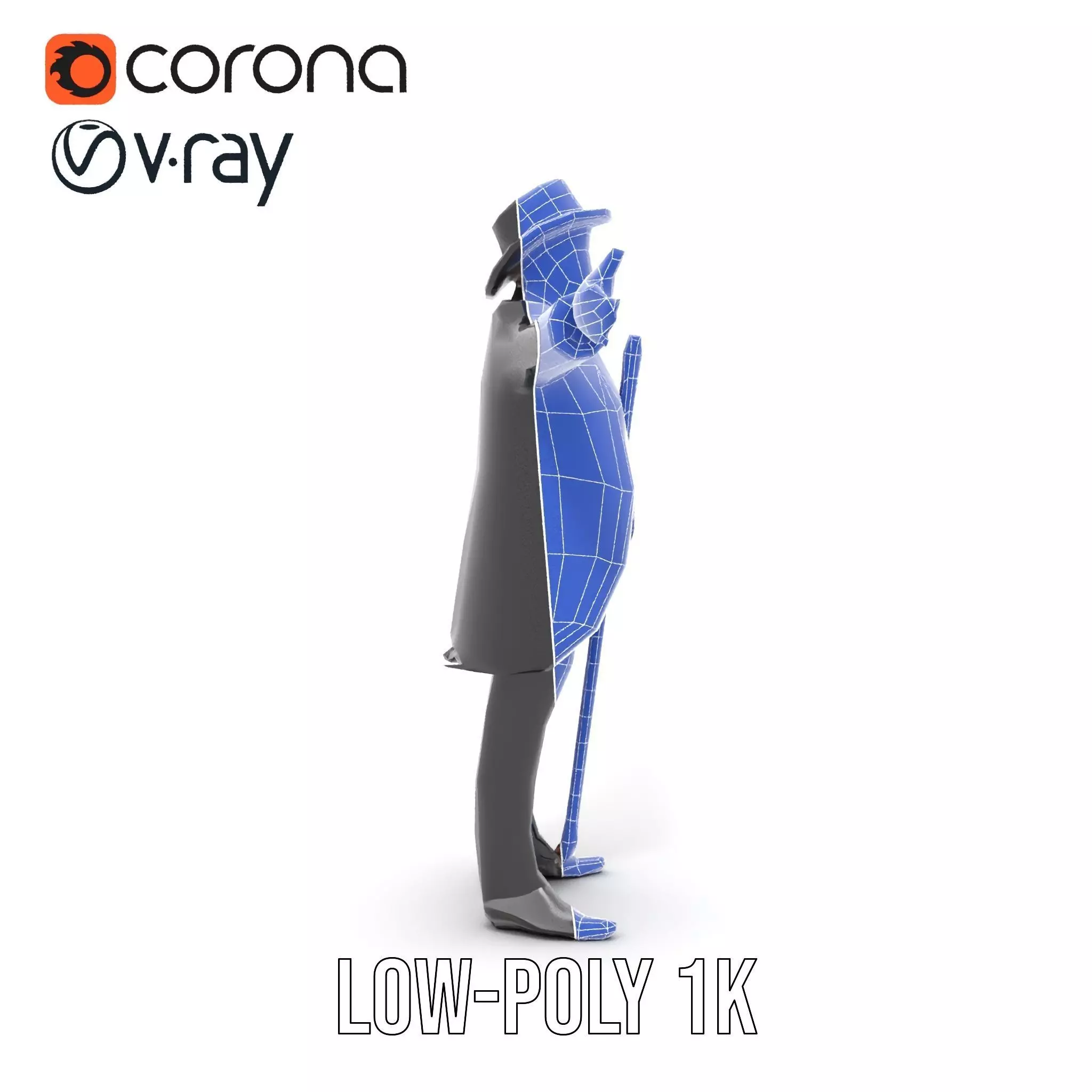 Gentleman Suit Ensemble model pack Low-poly 3D model_28