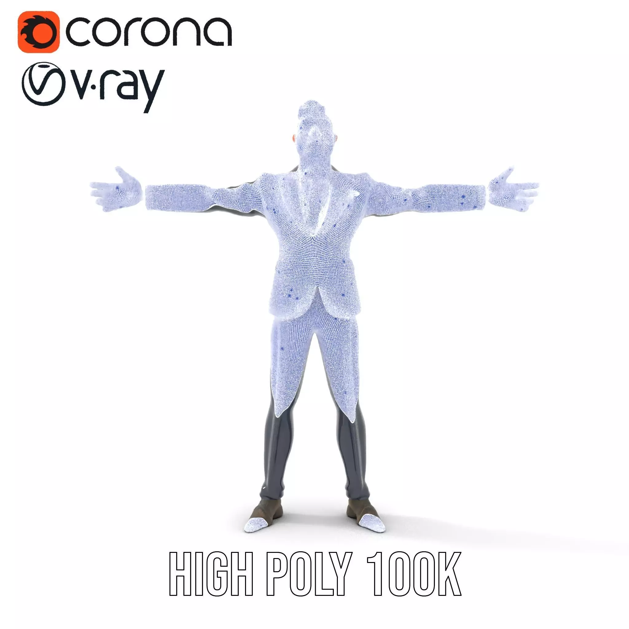 Stylish Businessman Character model pack Low-poly 3D model_29