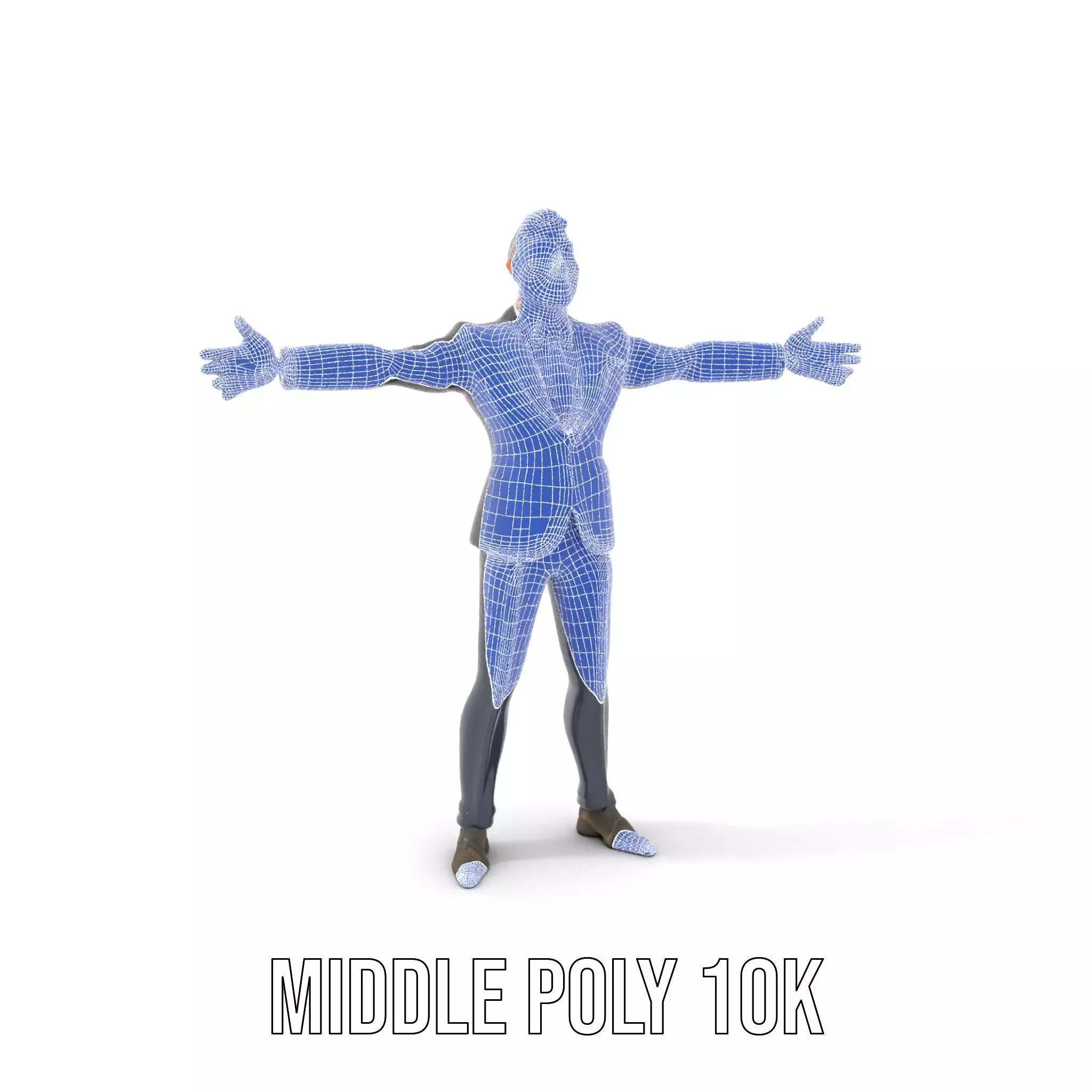 Stylish Businessman Character model pack Low-poly 3D model_16