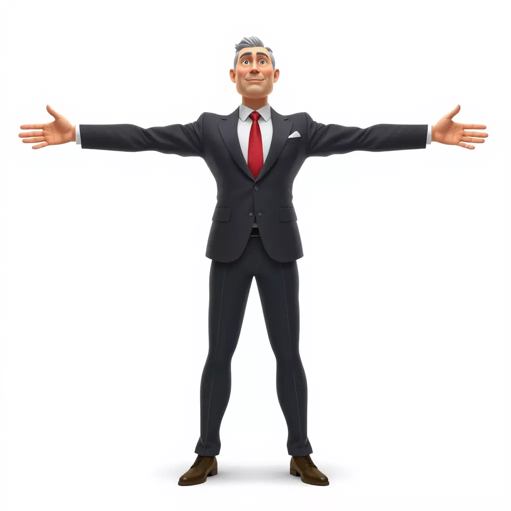 Stylish Businessman Character model pack Low-poly 3D model_2