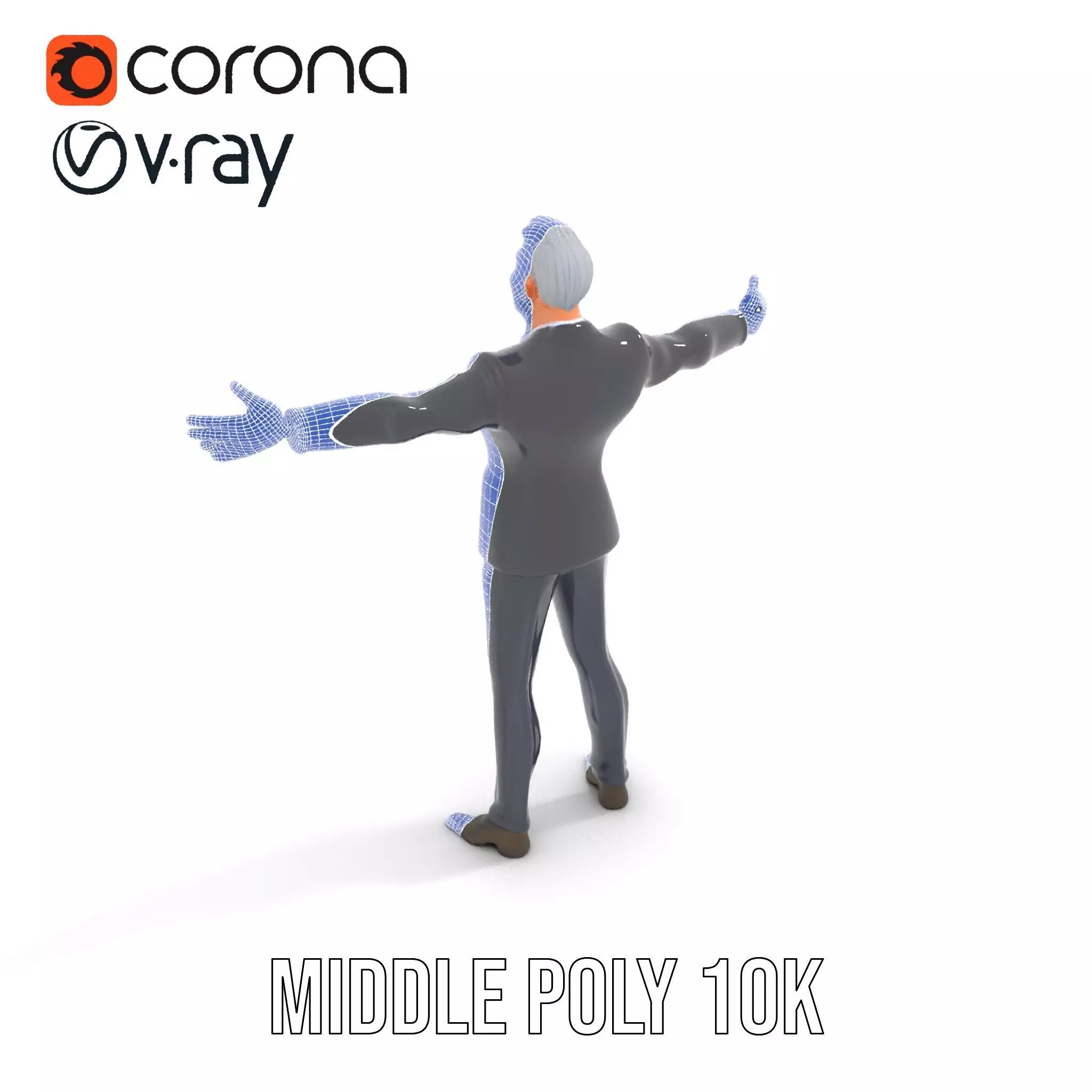 Stylish Businessman Character model pack Low-poly 3D model_24