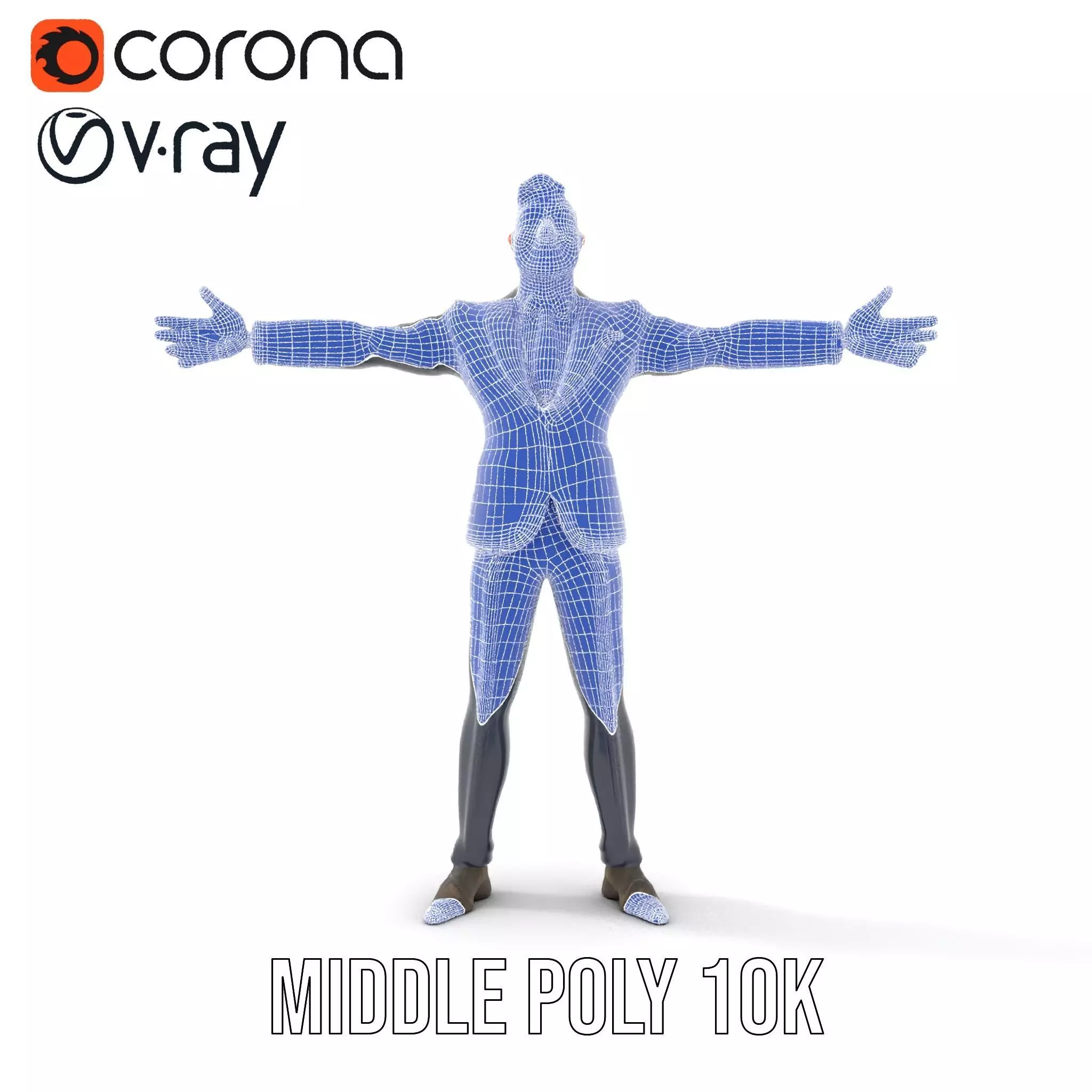 Stylish Businessman Character model pack Low-poly 3D model_27