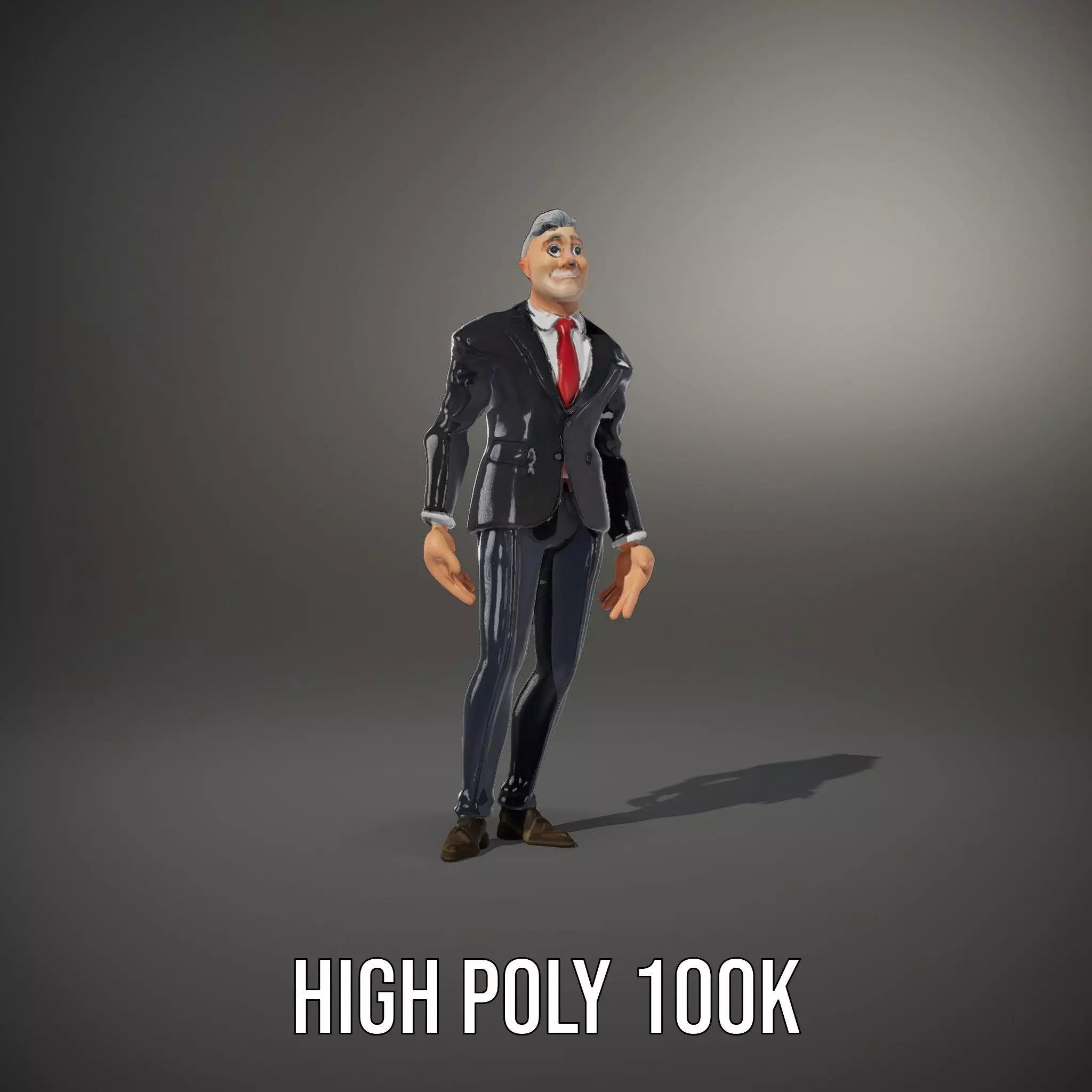 Stylish Businessman Character model pack Low-poly 3D model_10