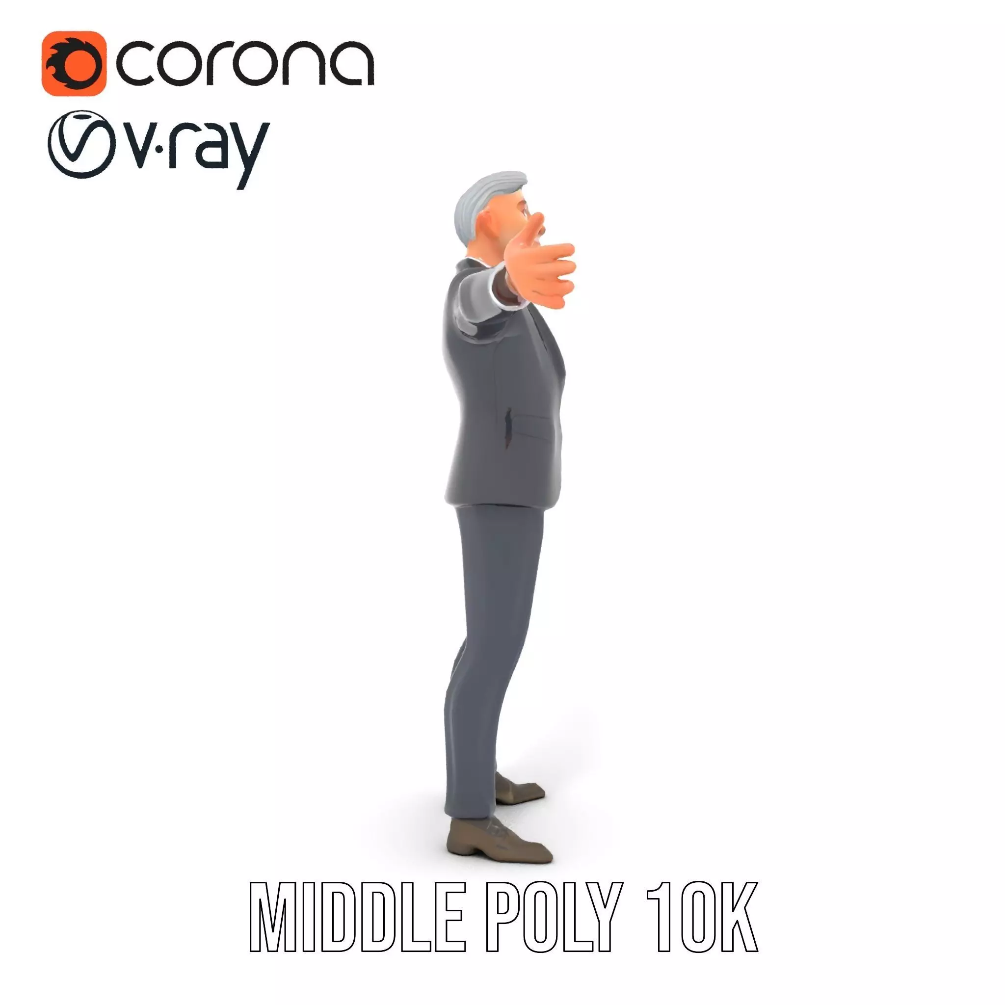 Stylish Businessman Character model pack Low-poly 3D model_18