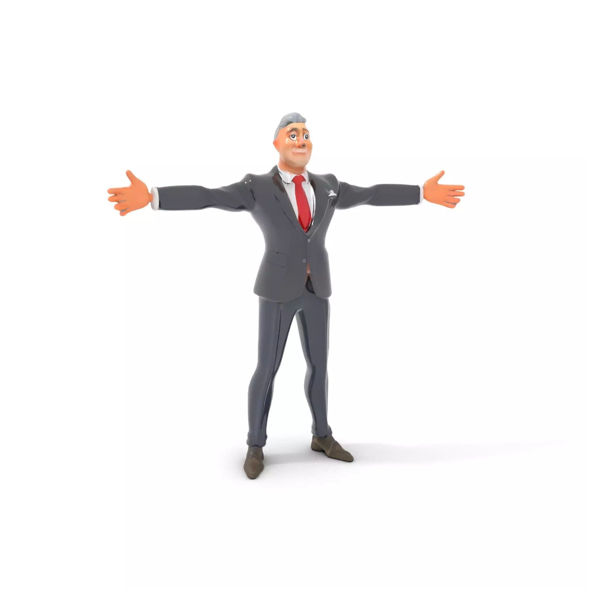 Stylish Businessman Character model pack Low-poly 3D model_13