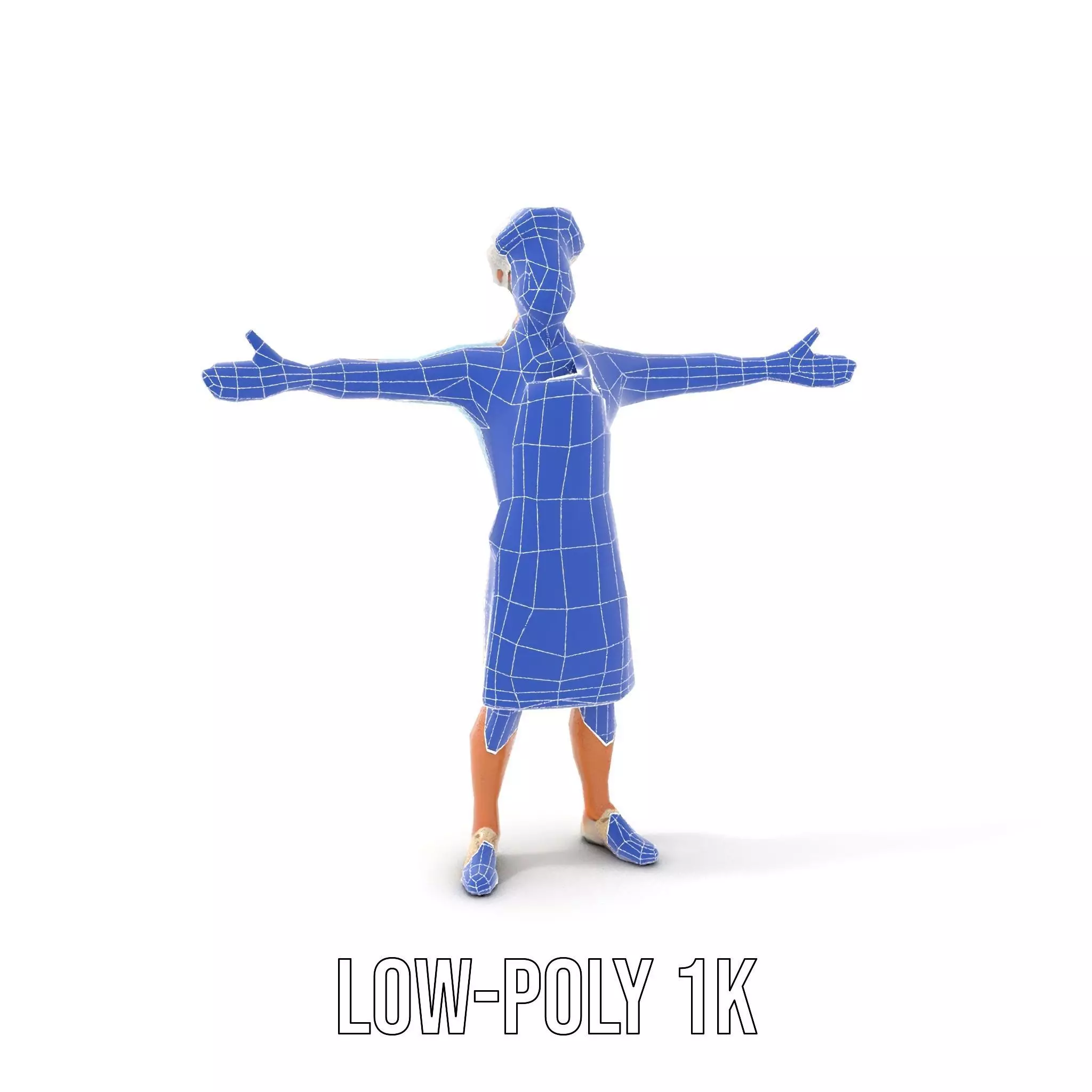 Professional Chef Uniform model pack Low-poly 3D model_14