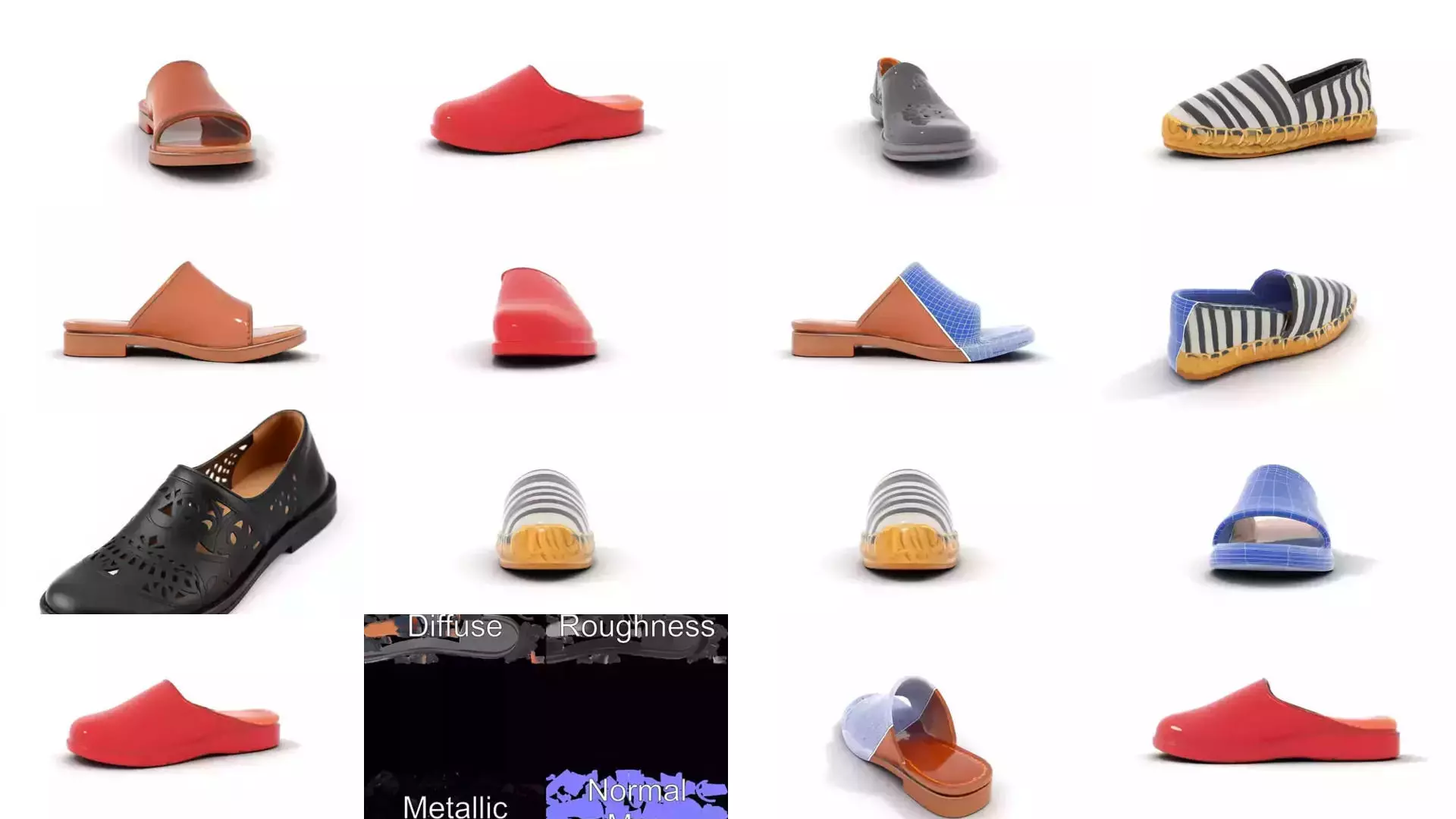 Chic Footwear Models Pack 3D Model Collection_23